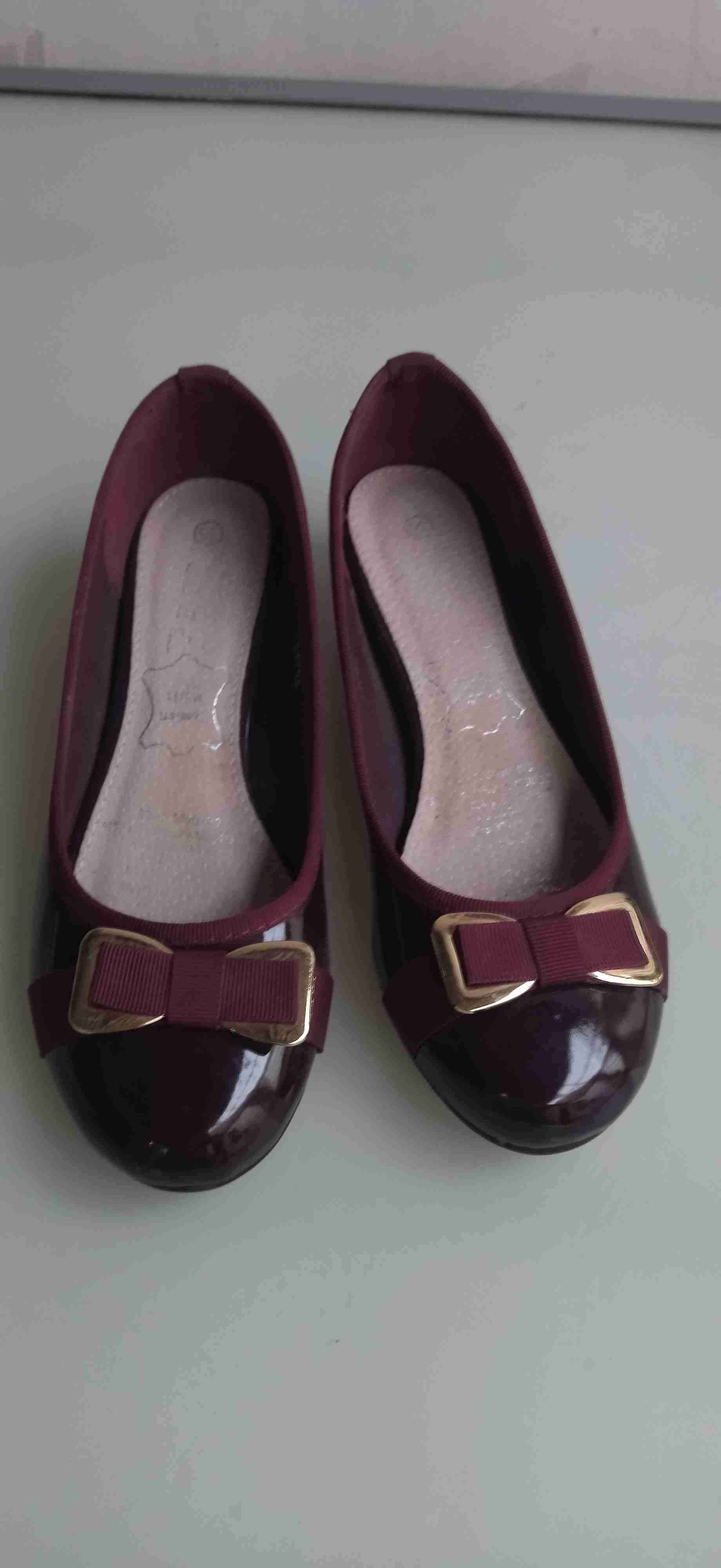 Bailarinas burdeos con moño - 1