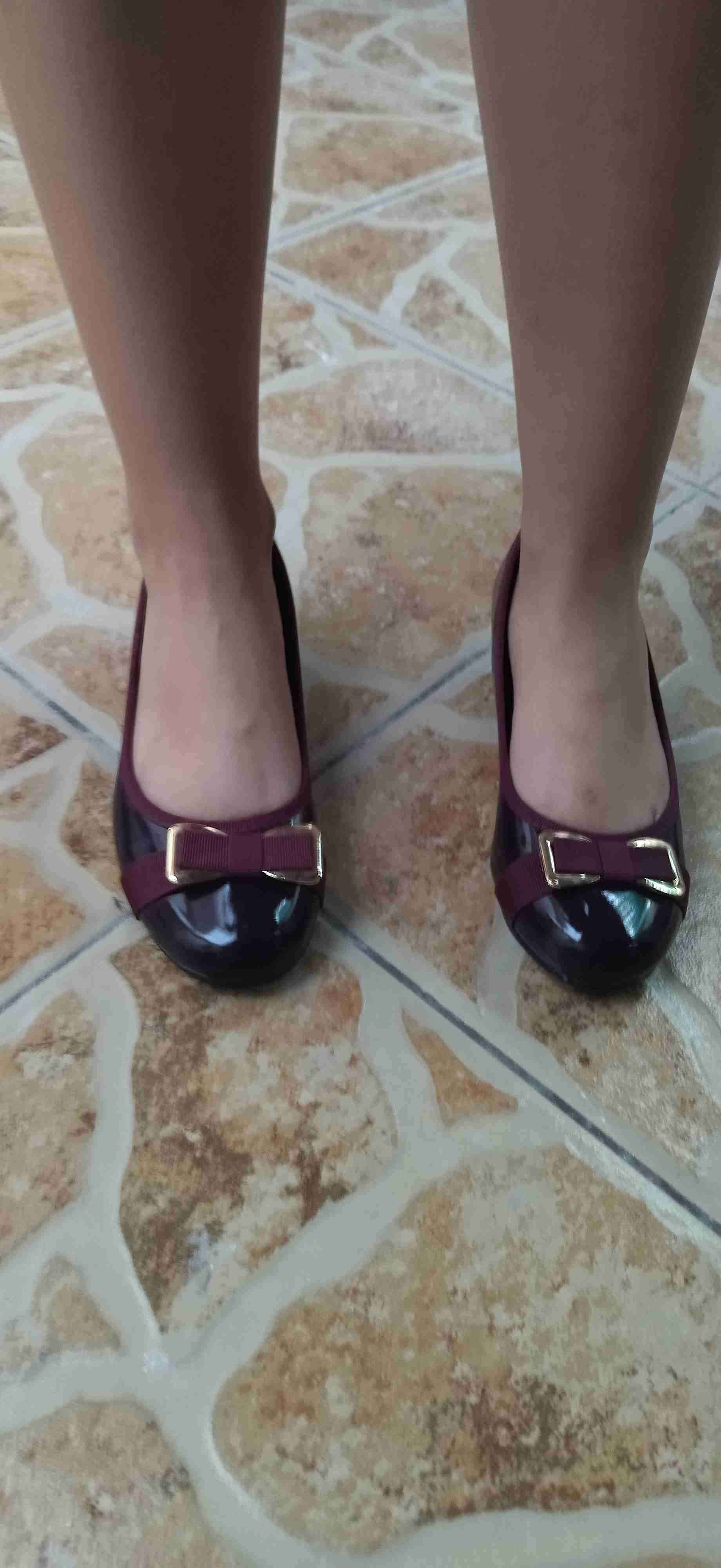 Bailarinas burdeos con moño - 3