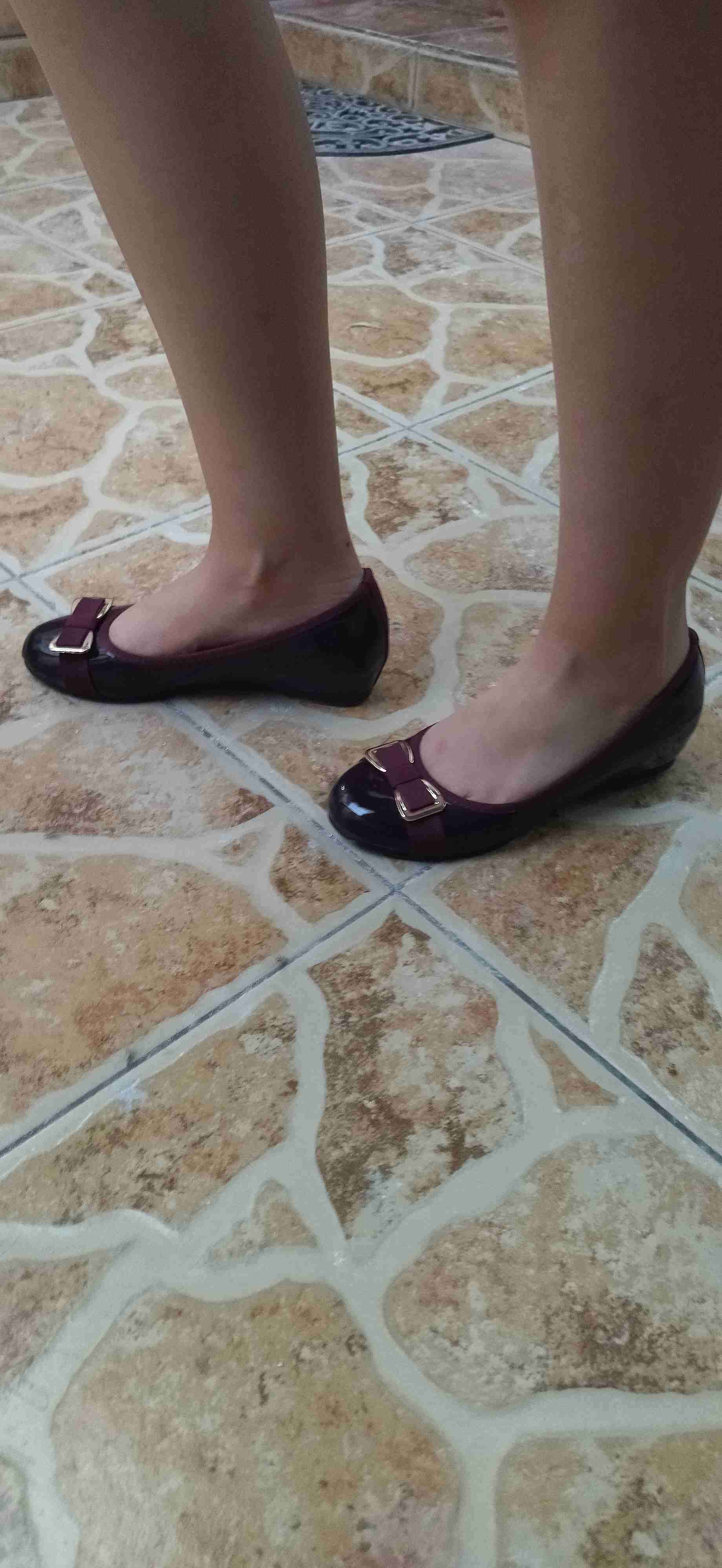 Bailarinas burdeos con moño - 4