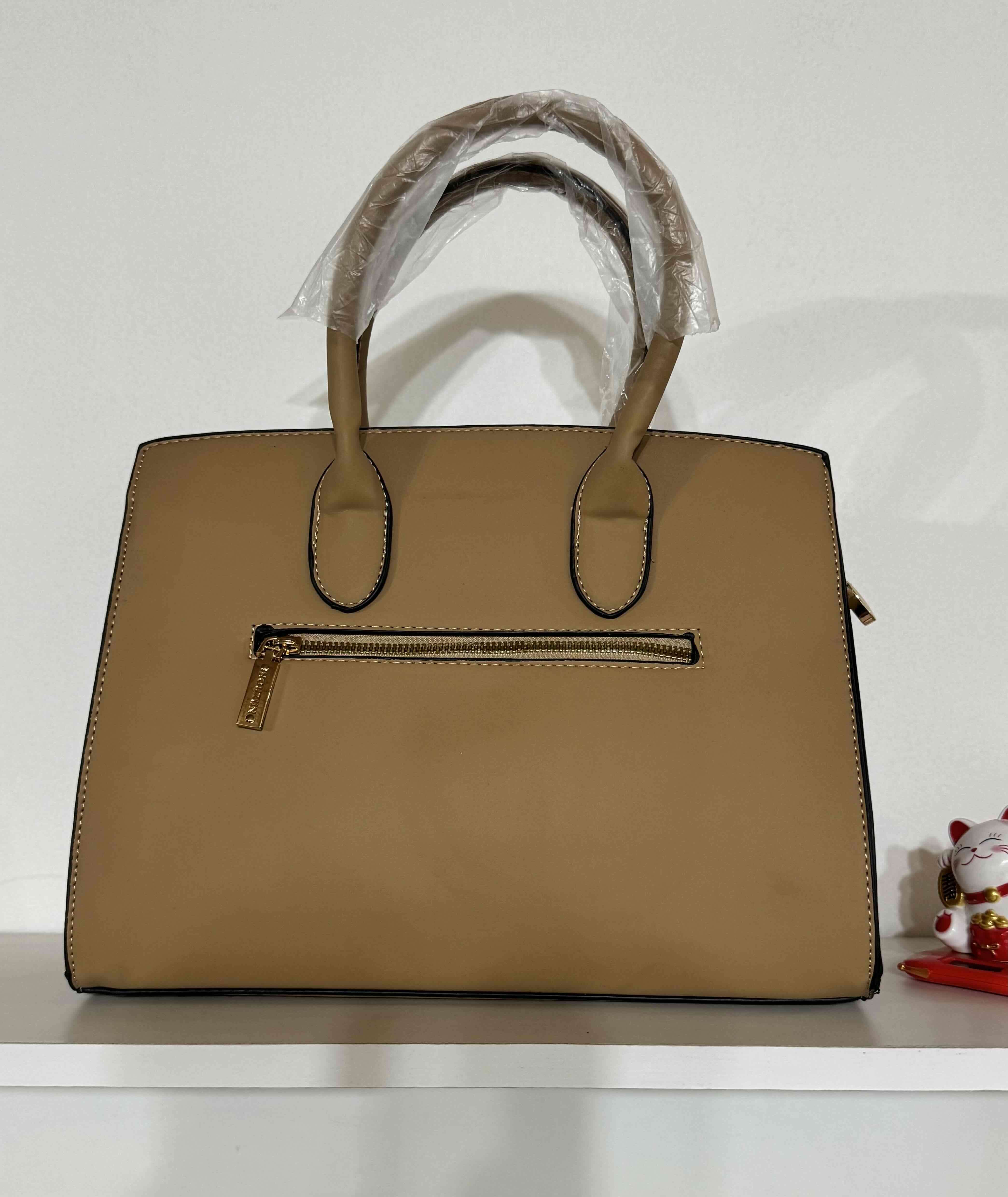 Cartera beige con diseño serpiente - miniatura 2