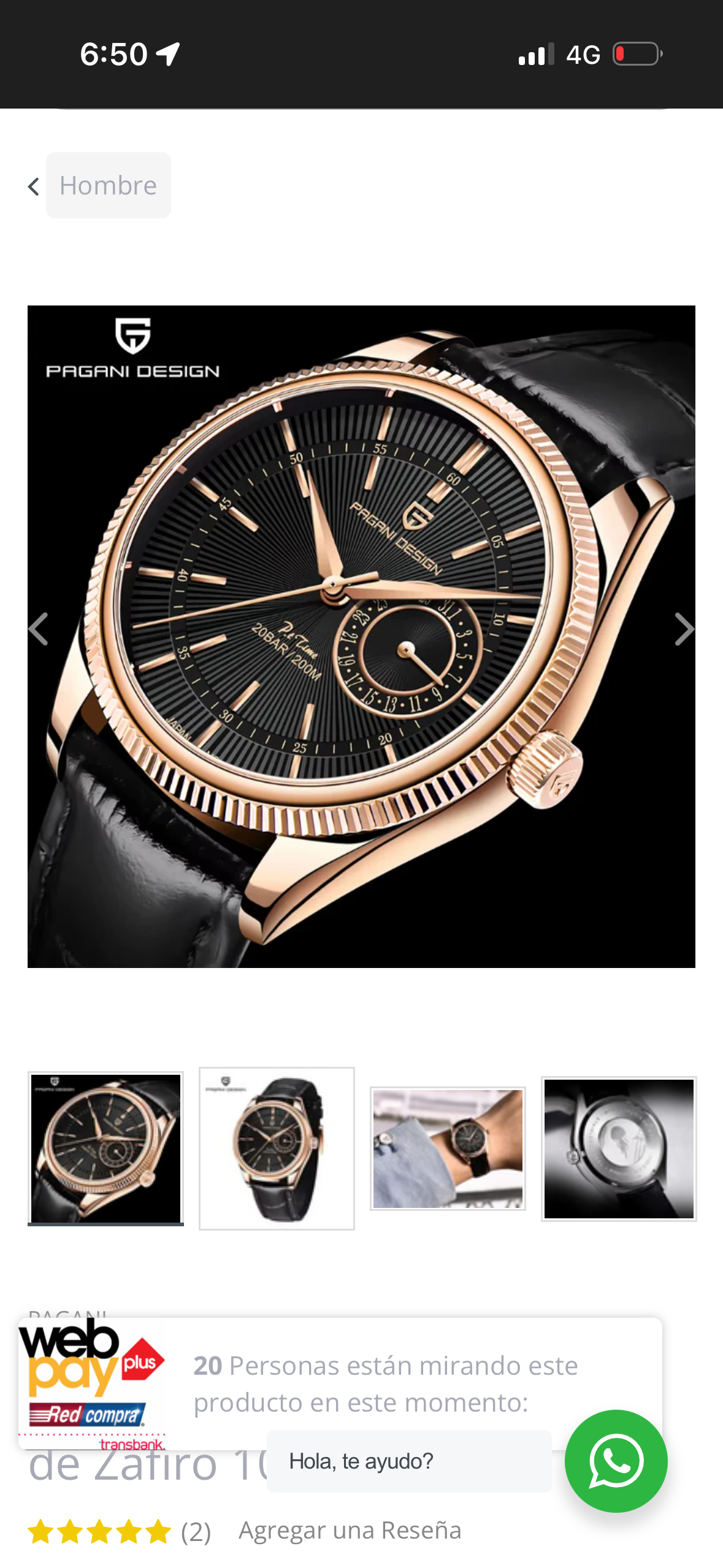 Reloj Pagani Design nuevo - miniatura 4