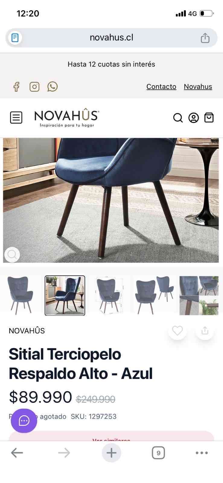 Sillón gris de diseño elegante - miniatura 4