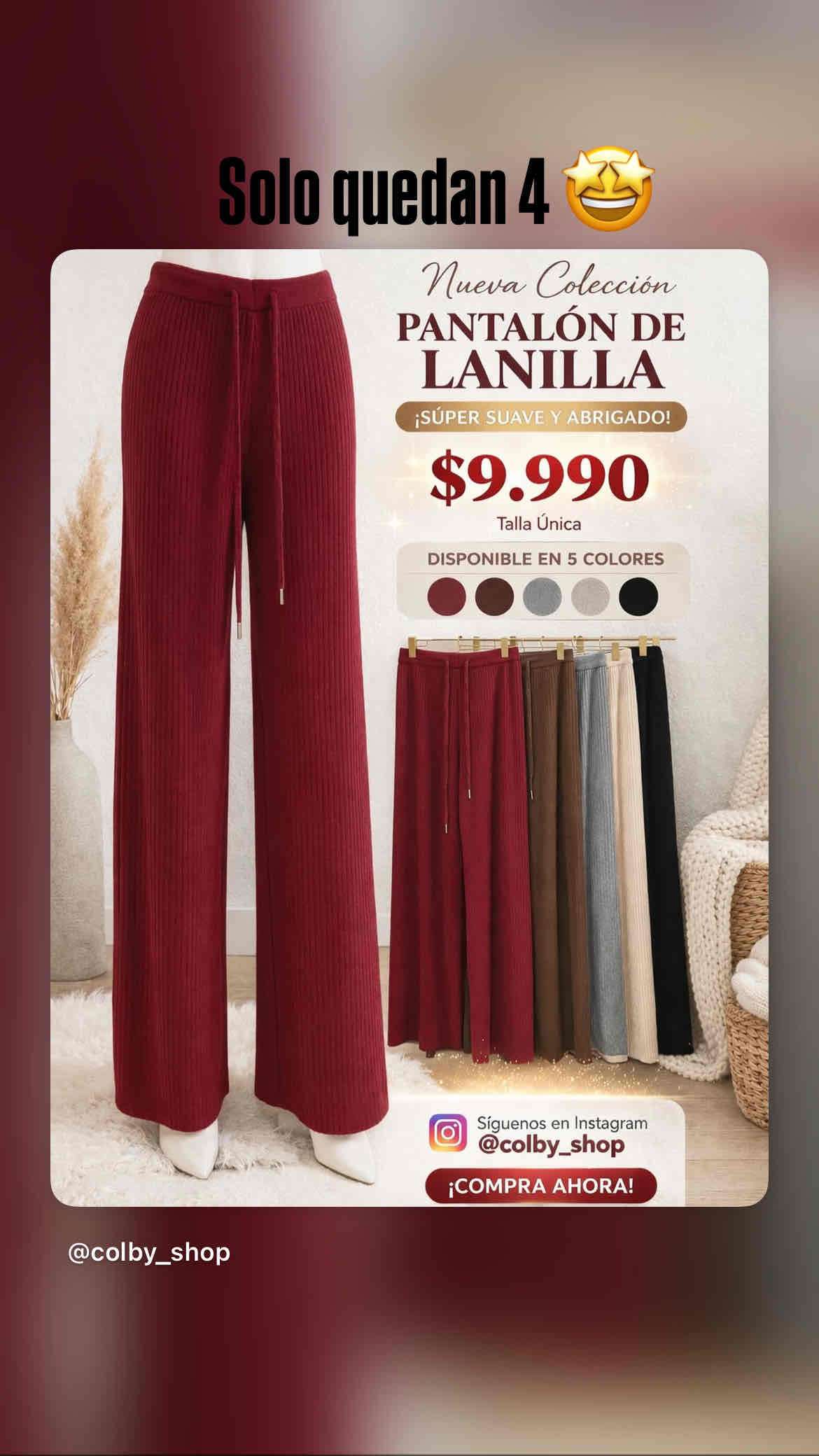 Pantalón de lanilla Negro