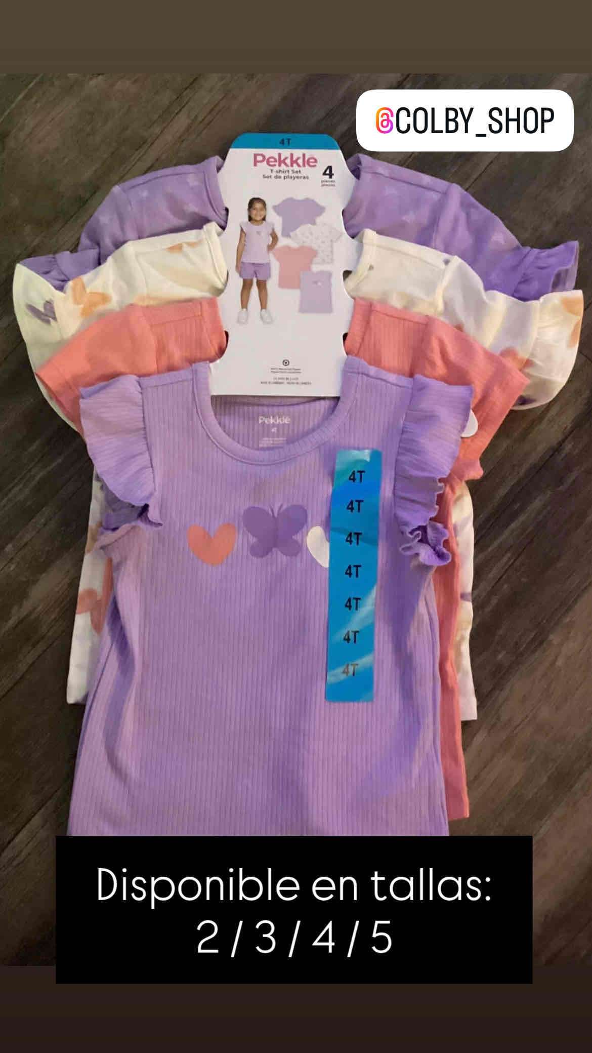 Set de poleras infantiles Pekkle