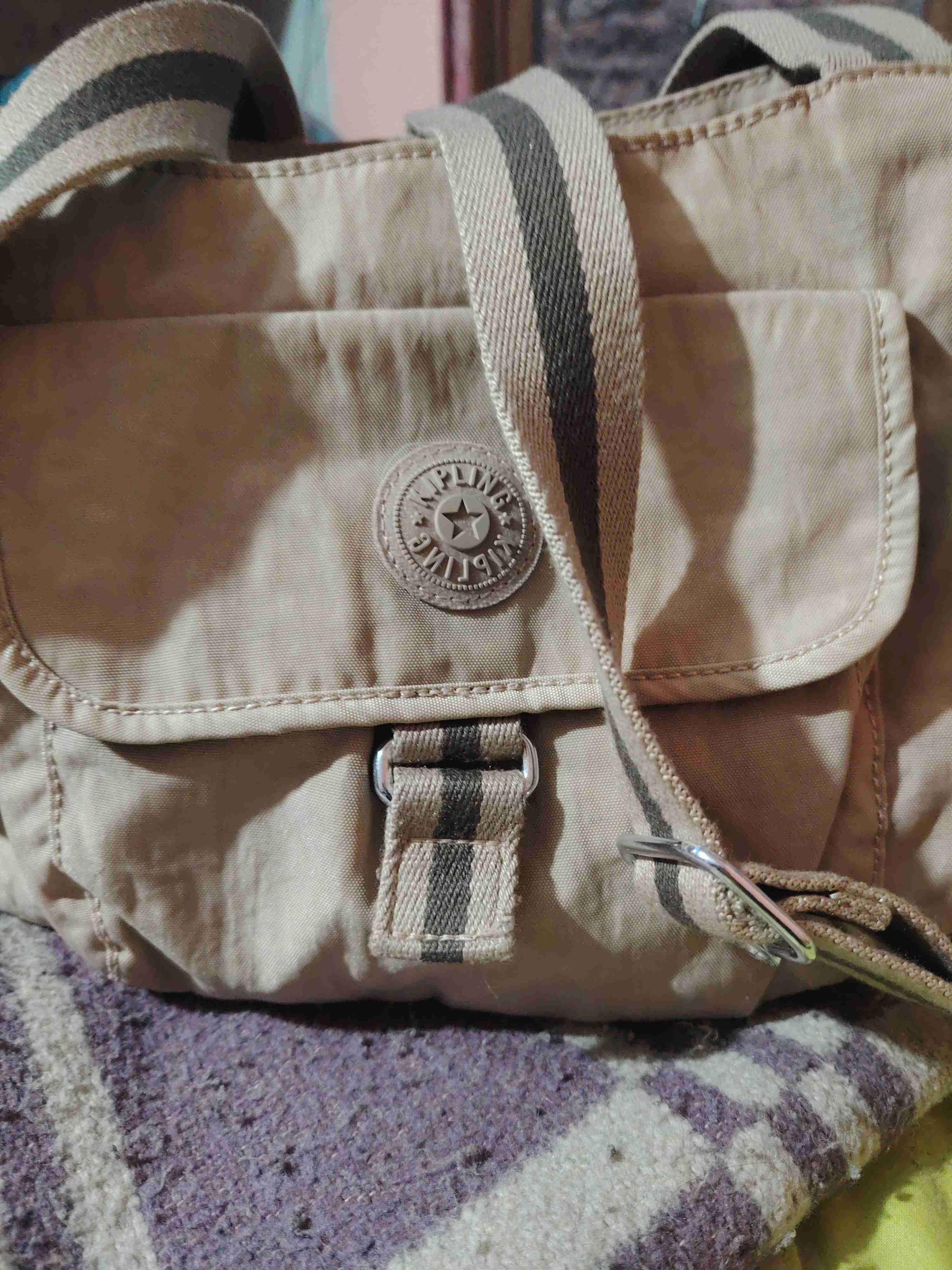 Bolso Kipling beige con logo - miniatura 2