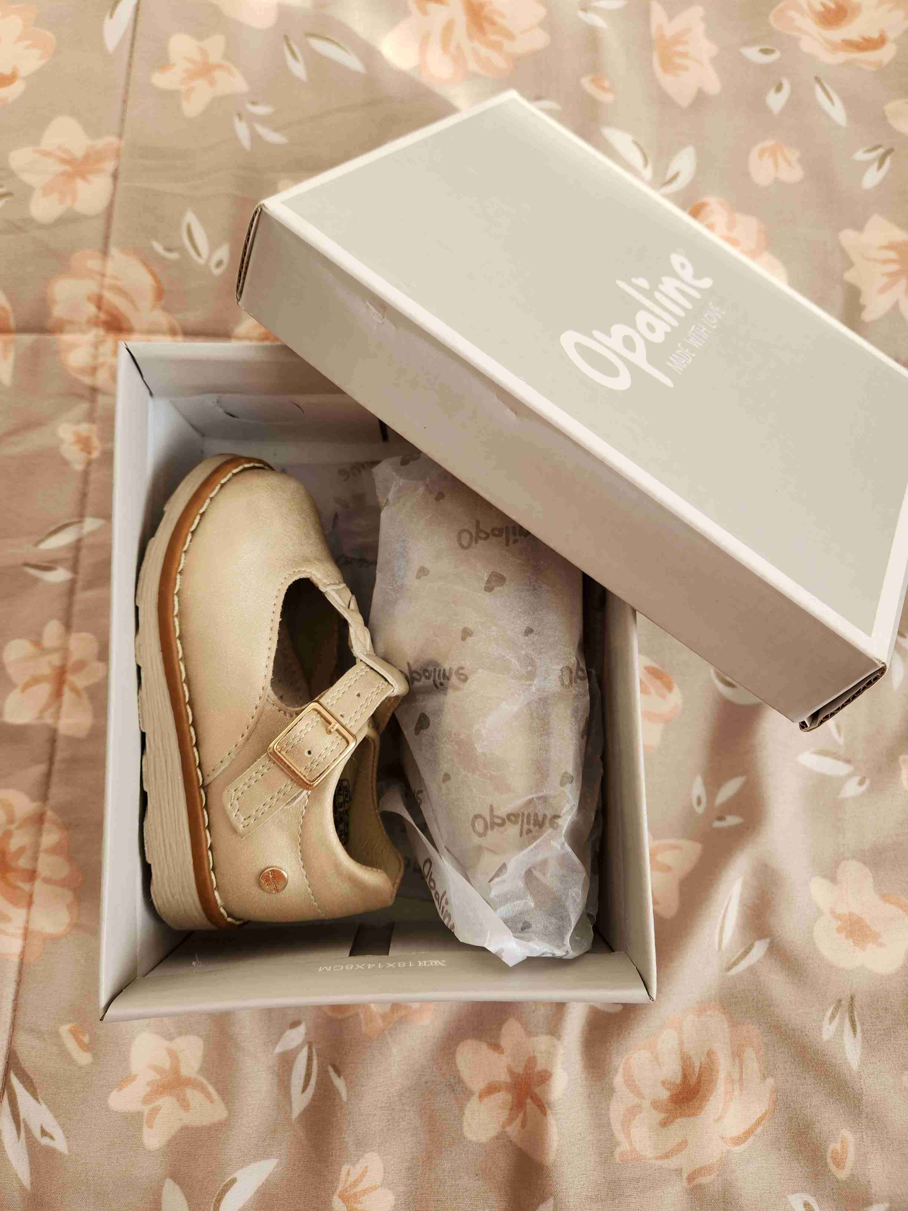 Zapatos de bebé dorados Opaline