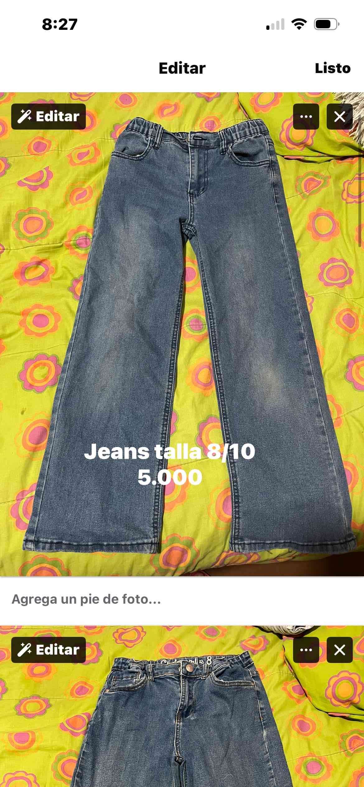 Jeans para niños talla 8/10 - 1