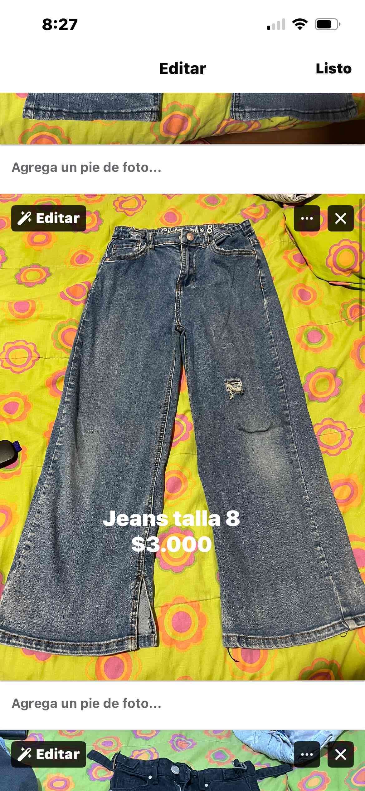 Jeans para niños talla 8/10 - 2