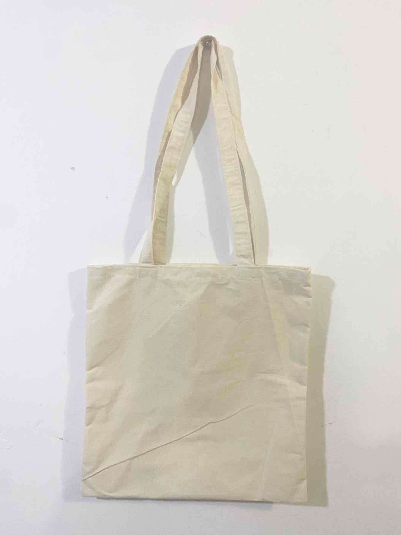 Bolsa tote de tela beige - 1