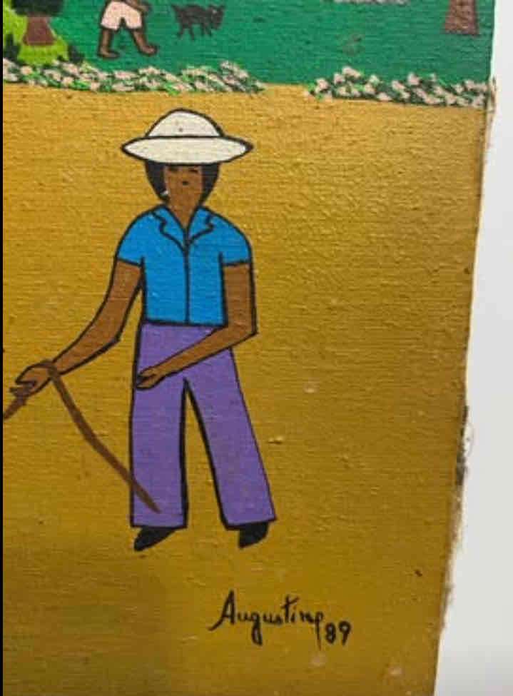 Pintura colorida de paisaje rural - miniatura 2