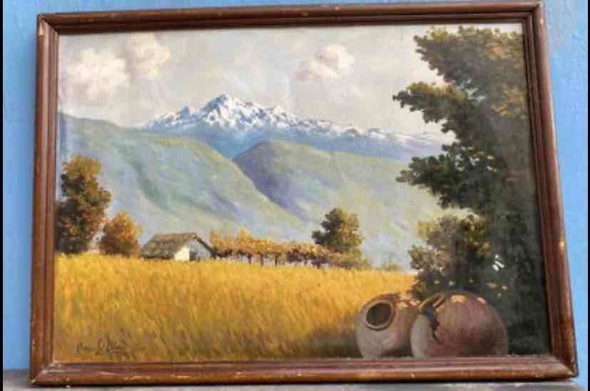 Cuadro paisaje montañoso