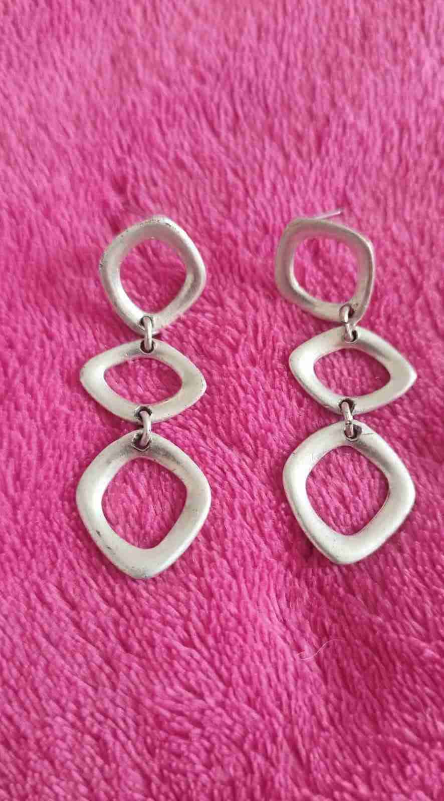 Aros colgantes en plata