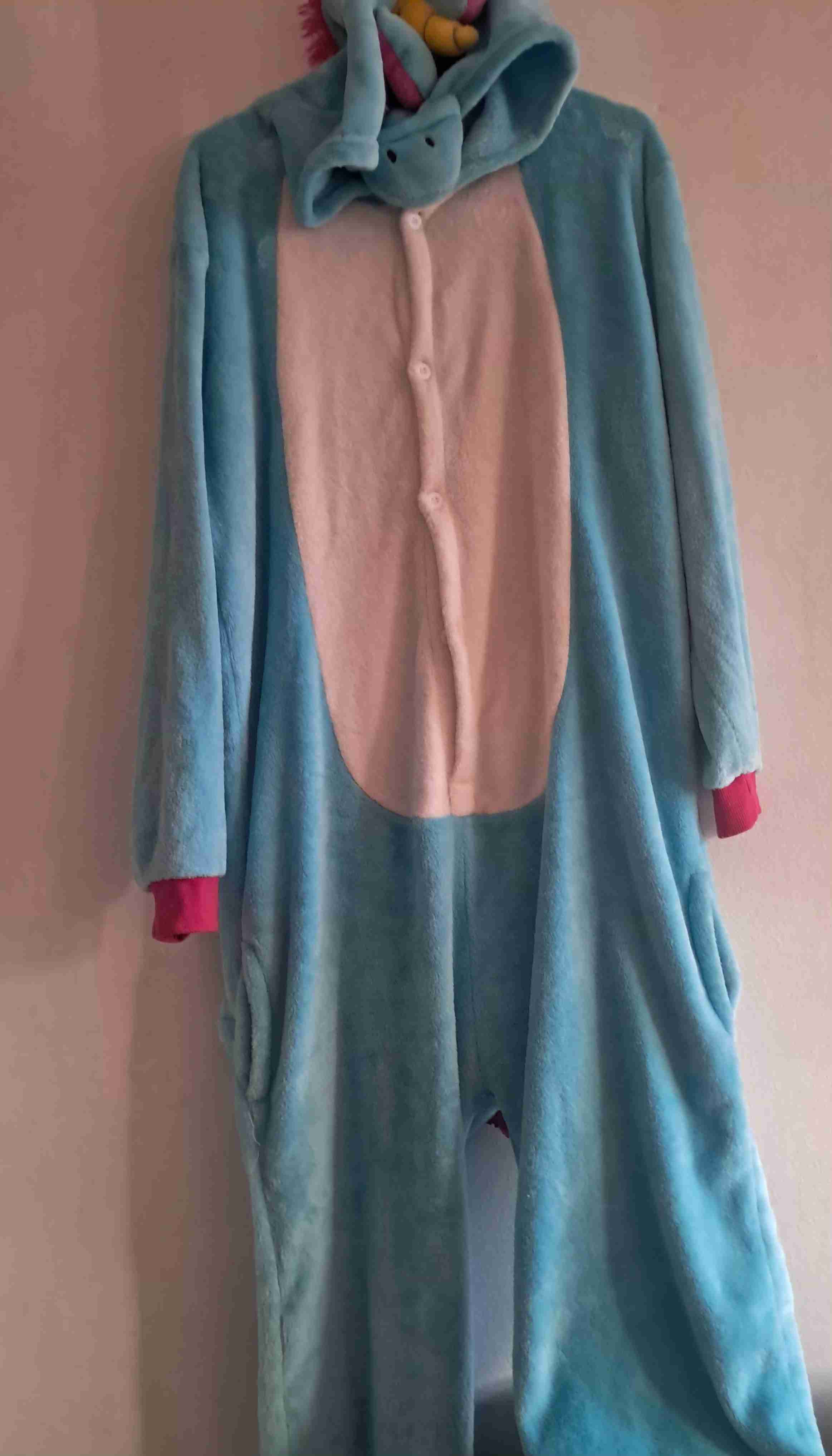 Pijama enterito azul unicornio