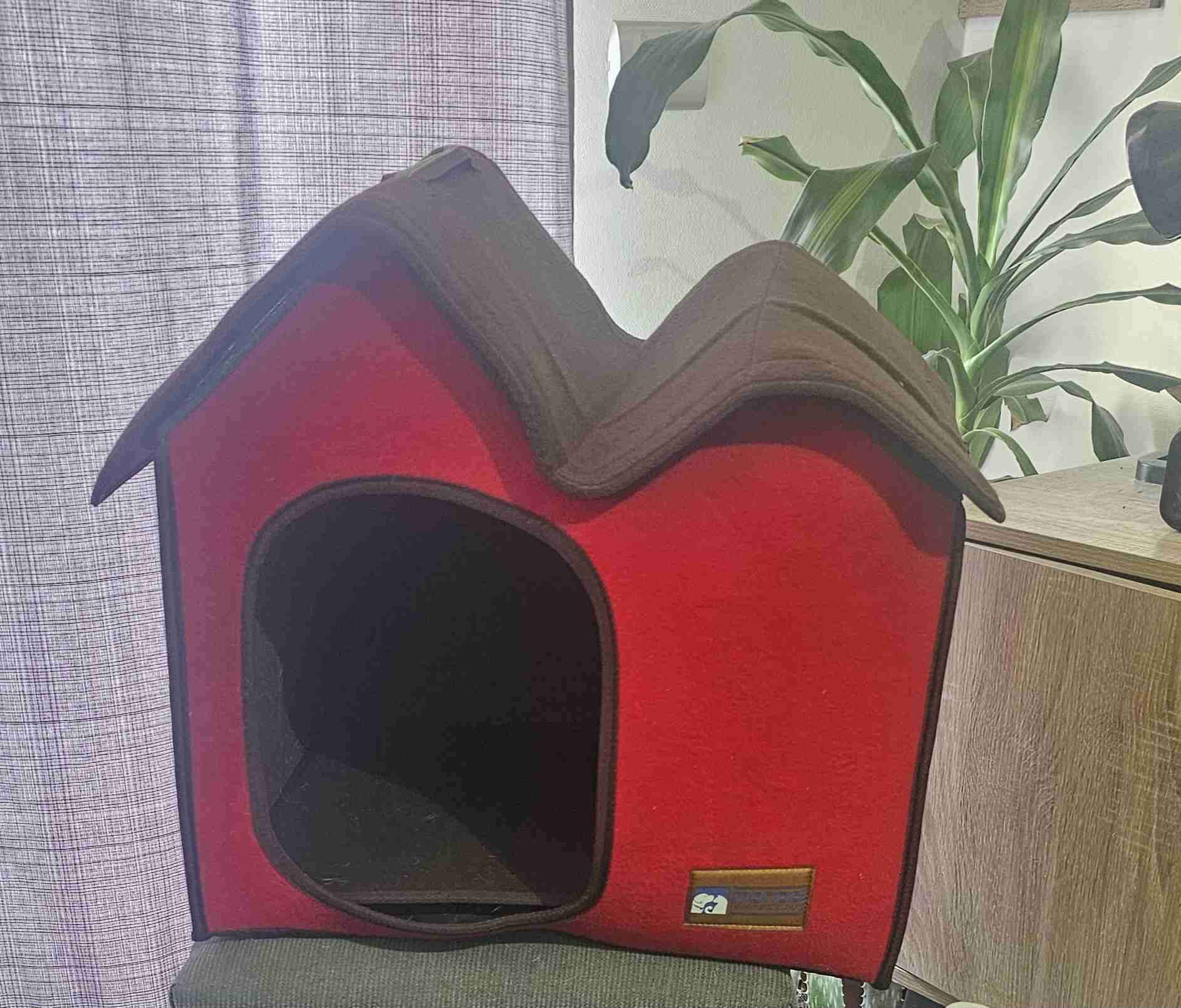 Casita perro roja plegable