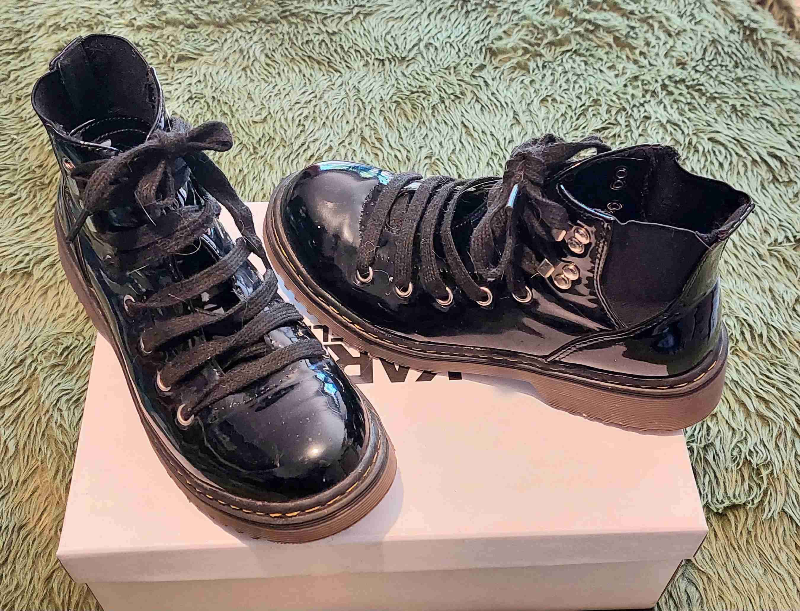 Botas negras charol estilo militar - miniatura 5