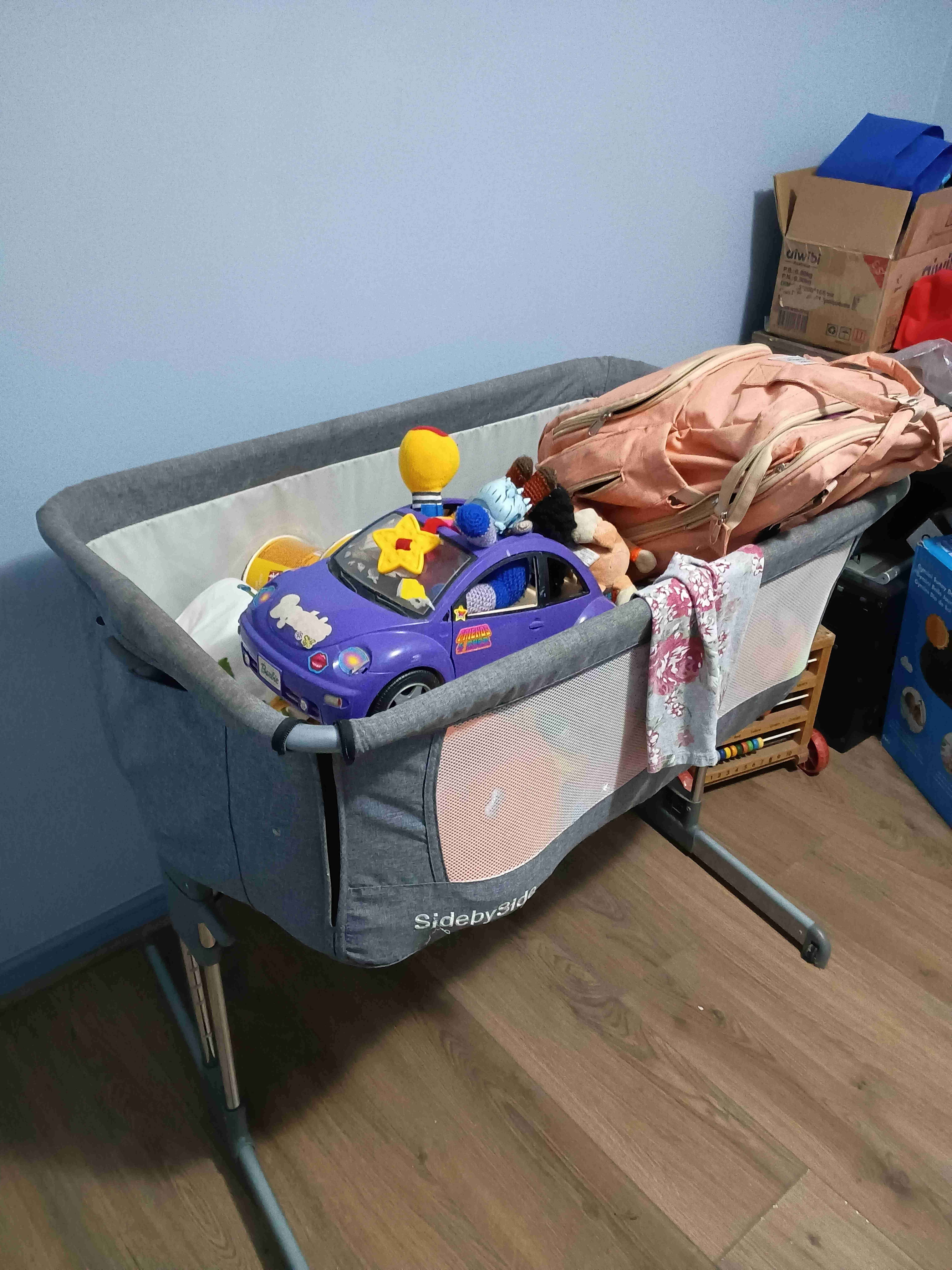 Mudador para bebé con estantes y cuna - 2