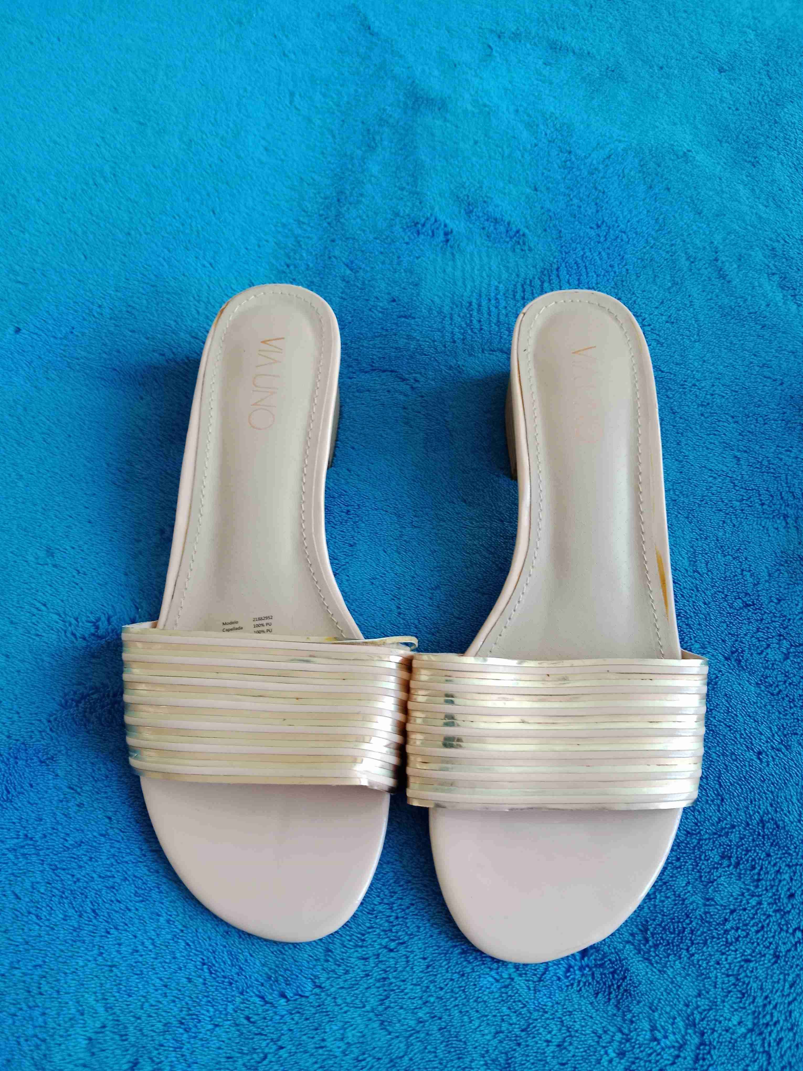Sandalias beige goma , Vía Uno - 1