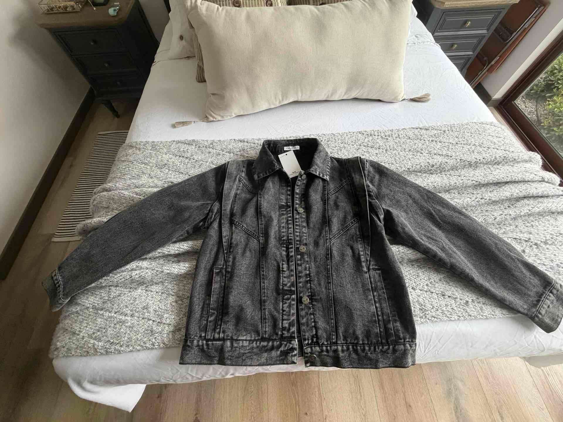 Chaqueta de mezclilla negra Jacinta Tienda - miniatura 1