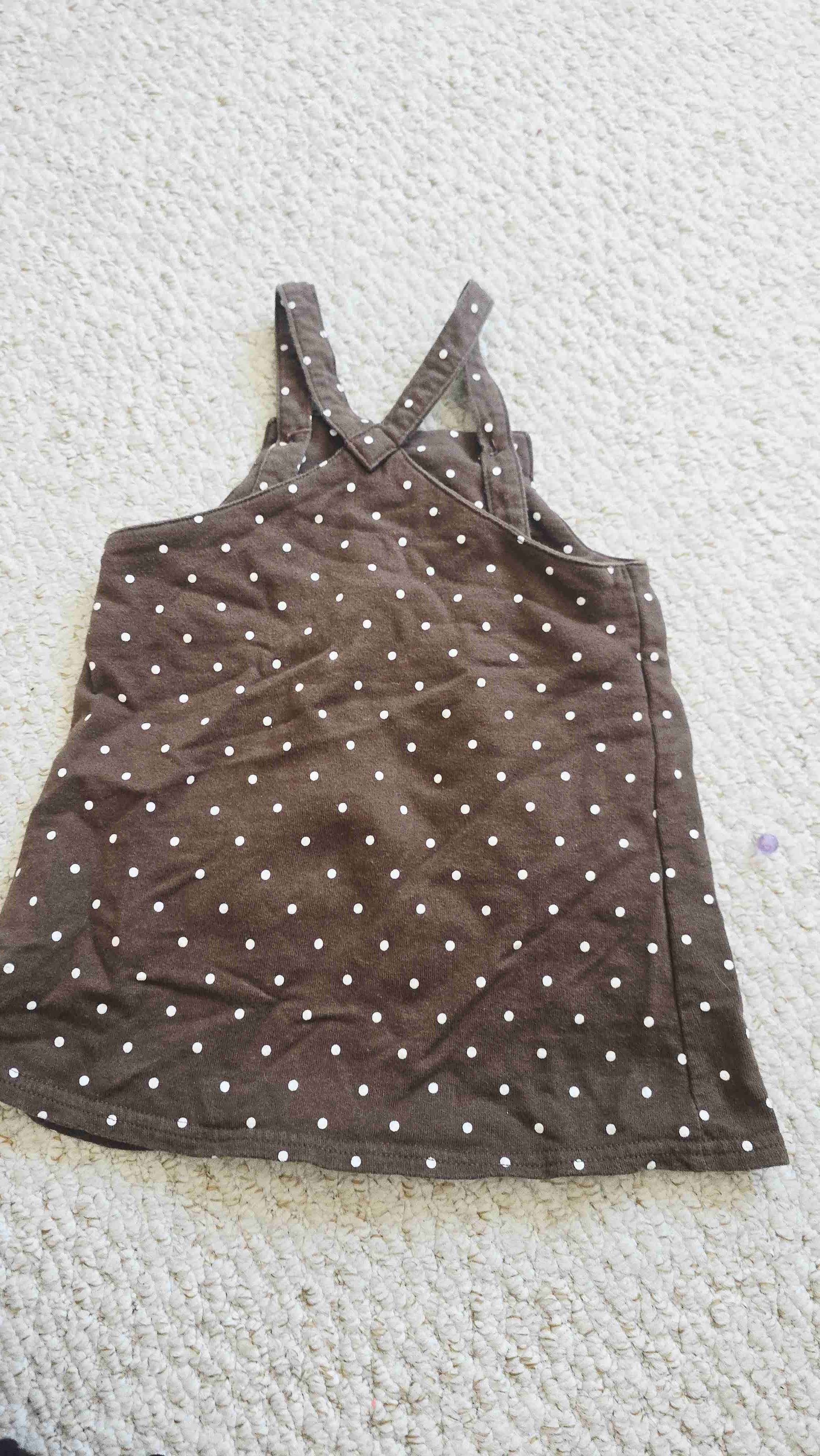 Vestido café puntos blancos - miniatura 2