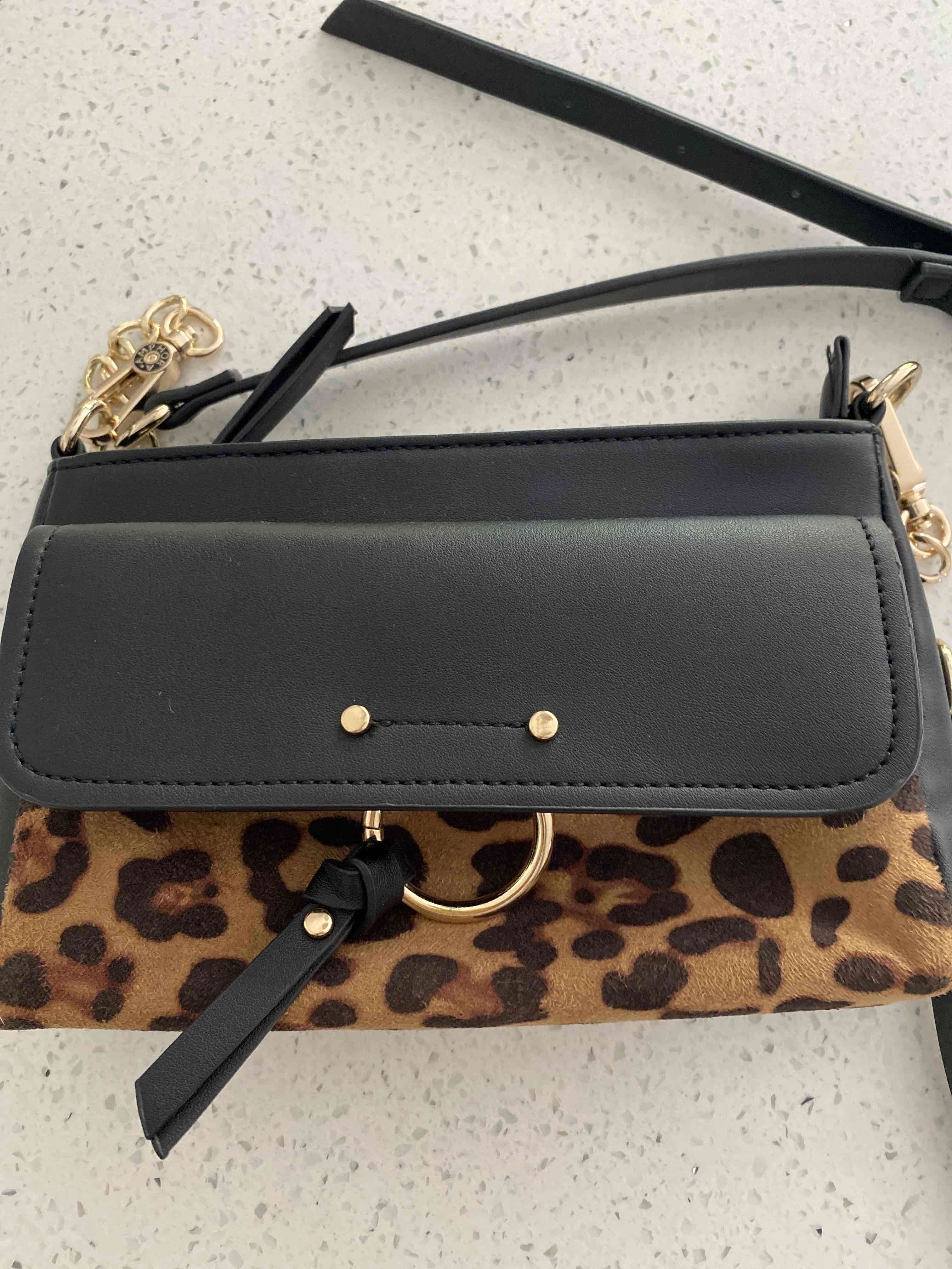 Cartera negra animal print Amphora - miniatura 2