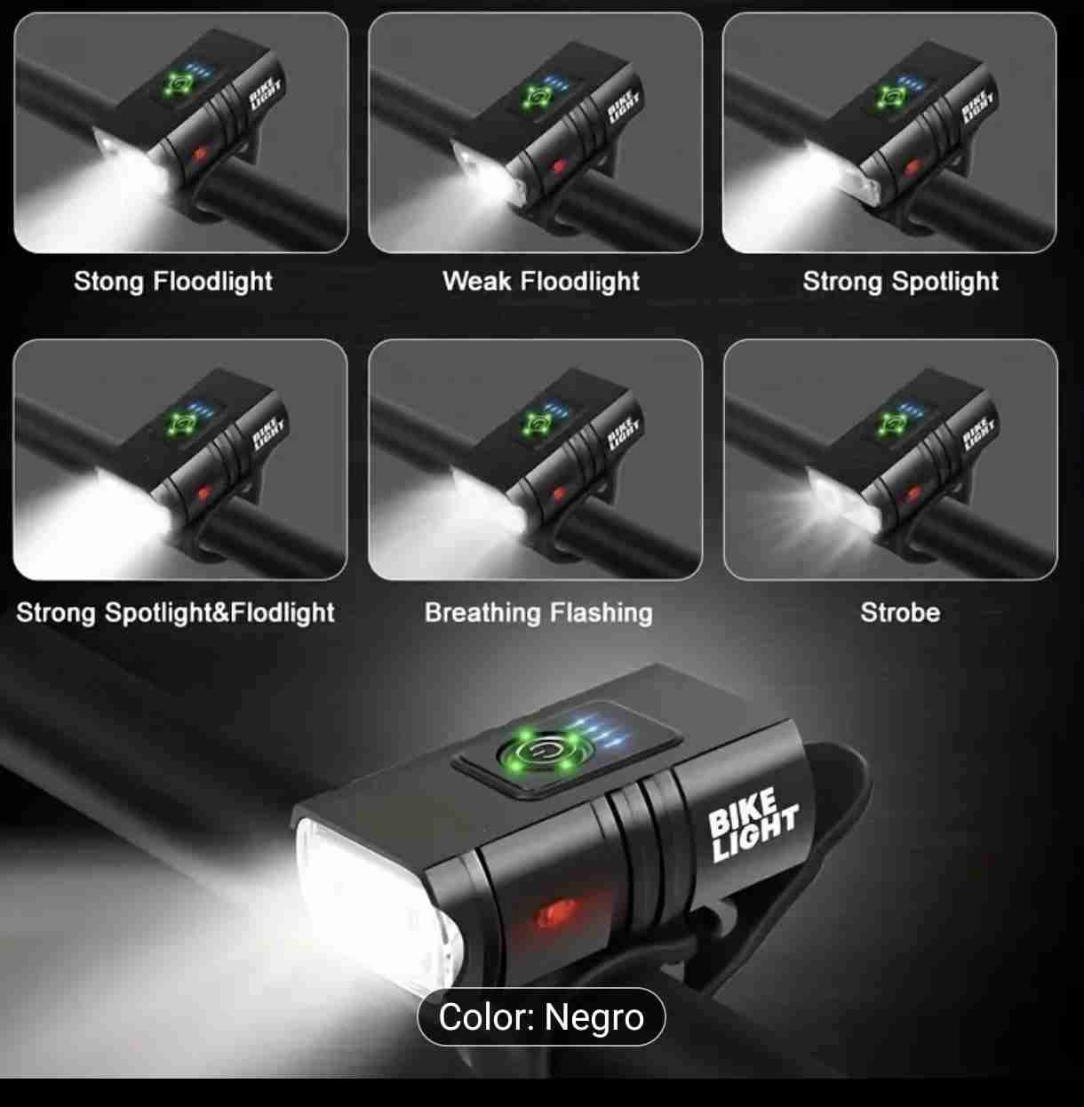 Kit luz delantera+ Luz trasera para bicicletas 100 - 2