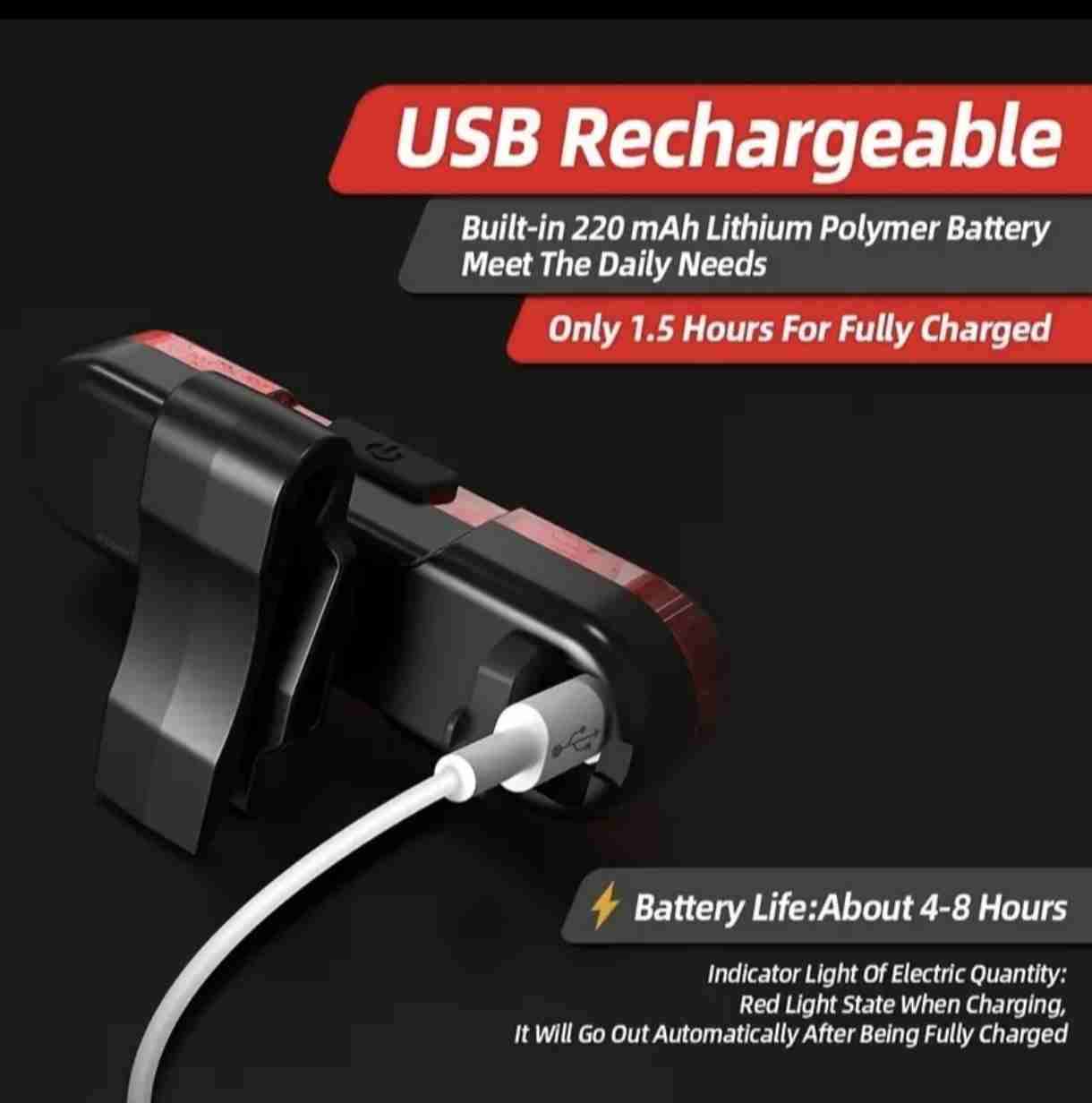 Kit luz delantera+ Luz trasera para bicicletas 100 - 5