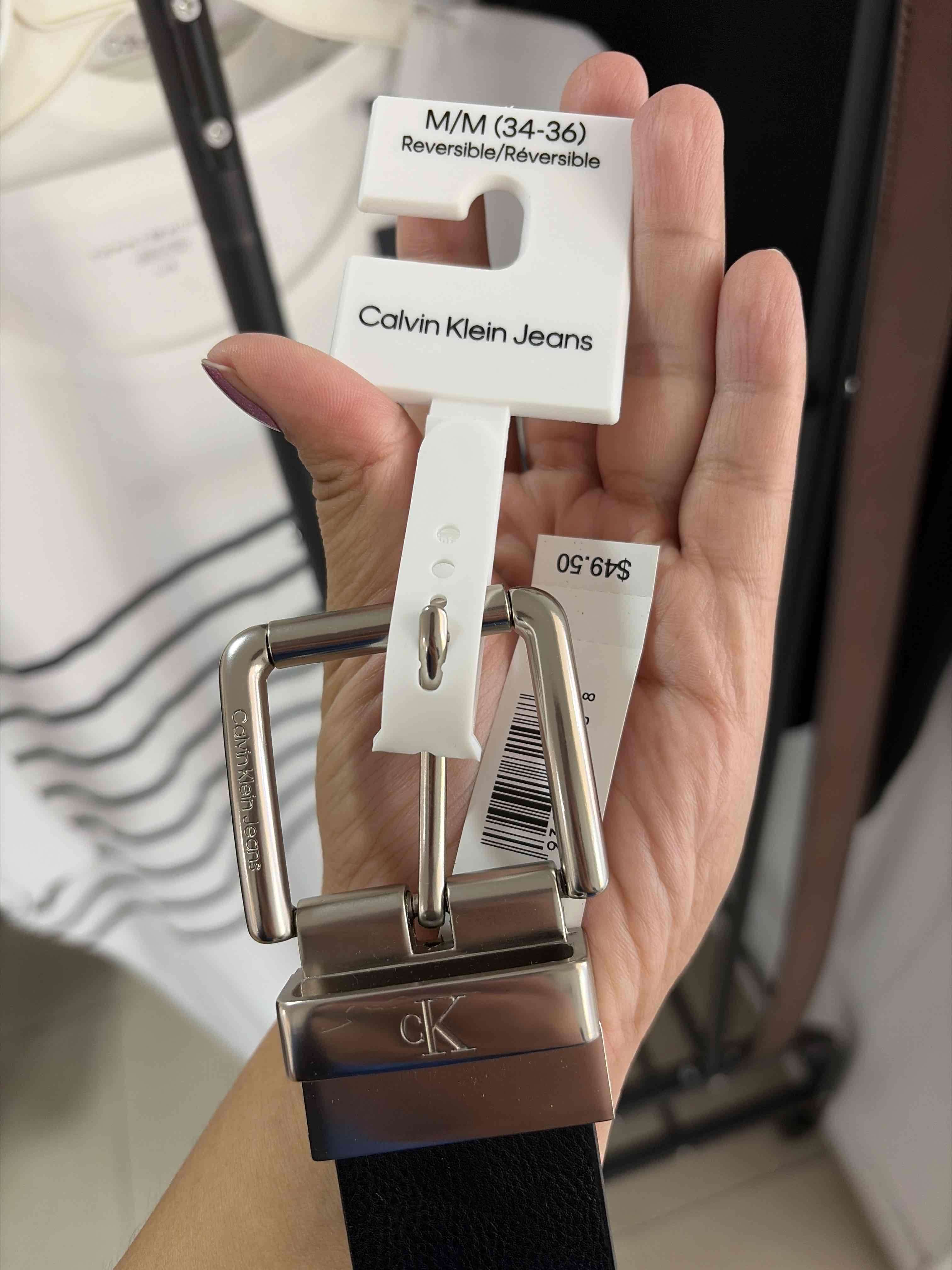 Cinturón negro elegante CK - miniatura 4