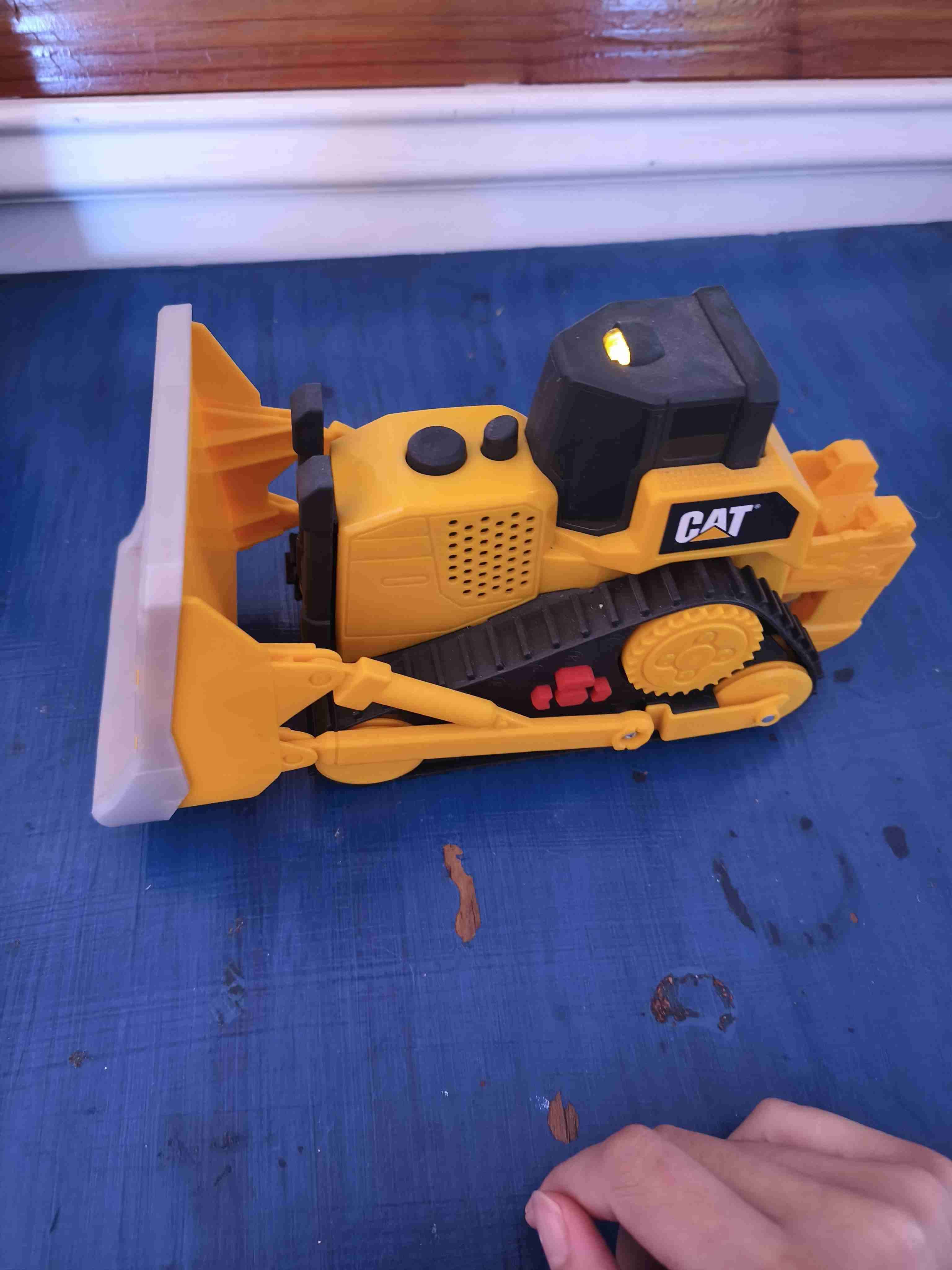 Excavadora de juguete CAT amarilla + perchero - 1
