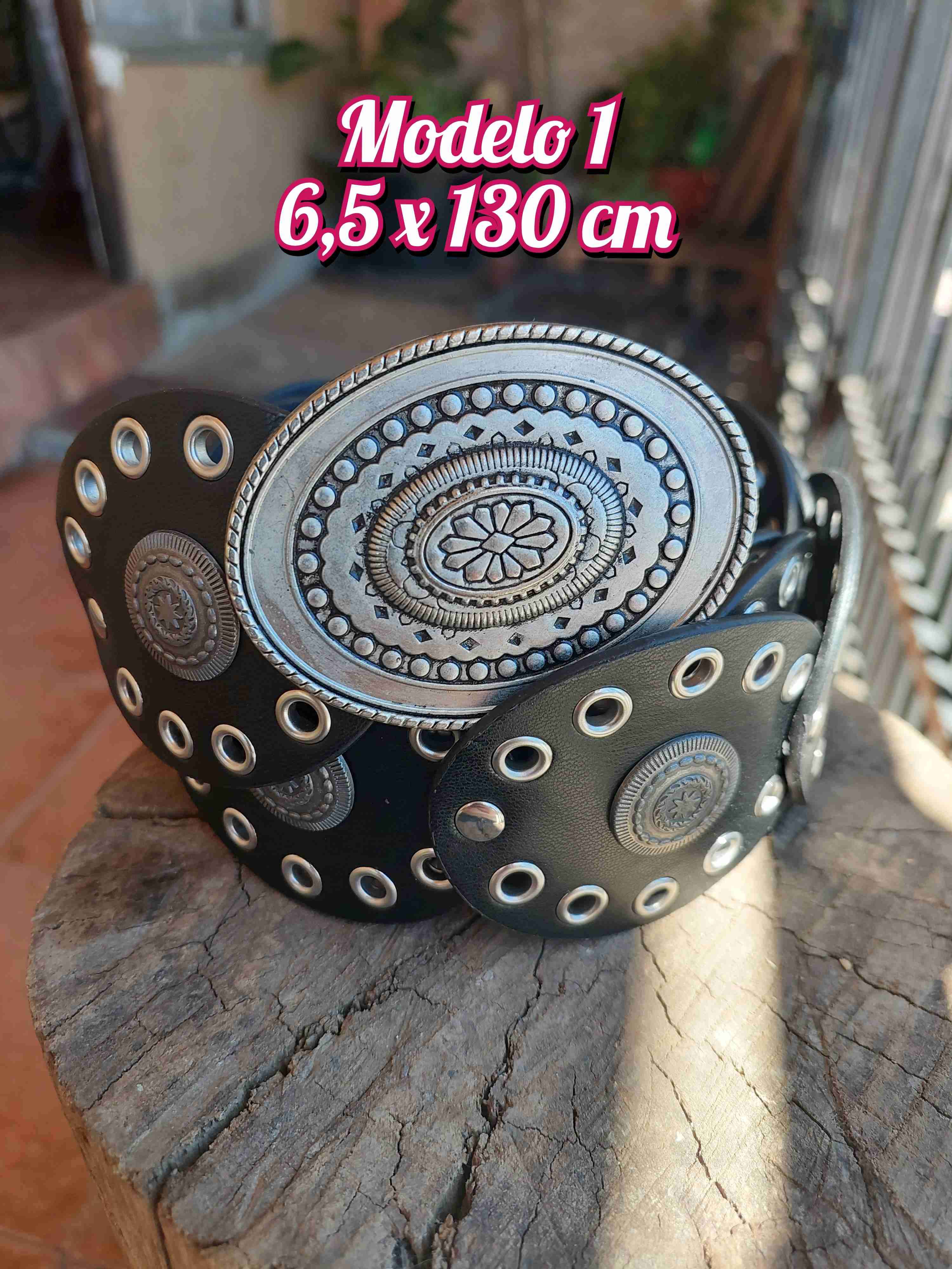 Cinturón con hebilla metálica - 1