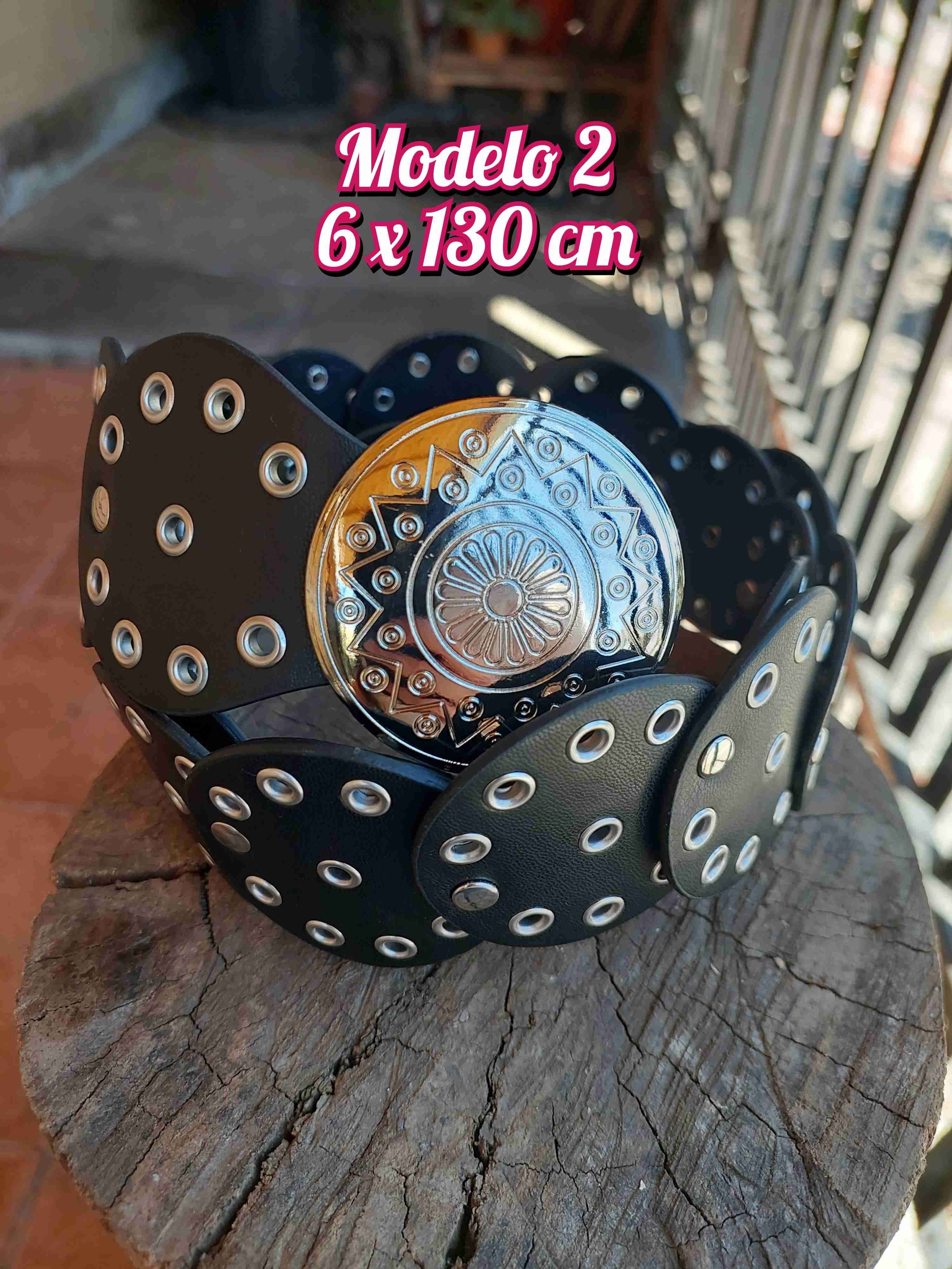 Cinturón con hebilla metálica - 4