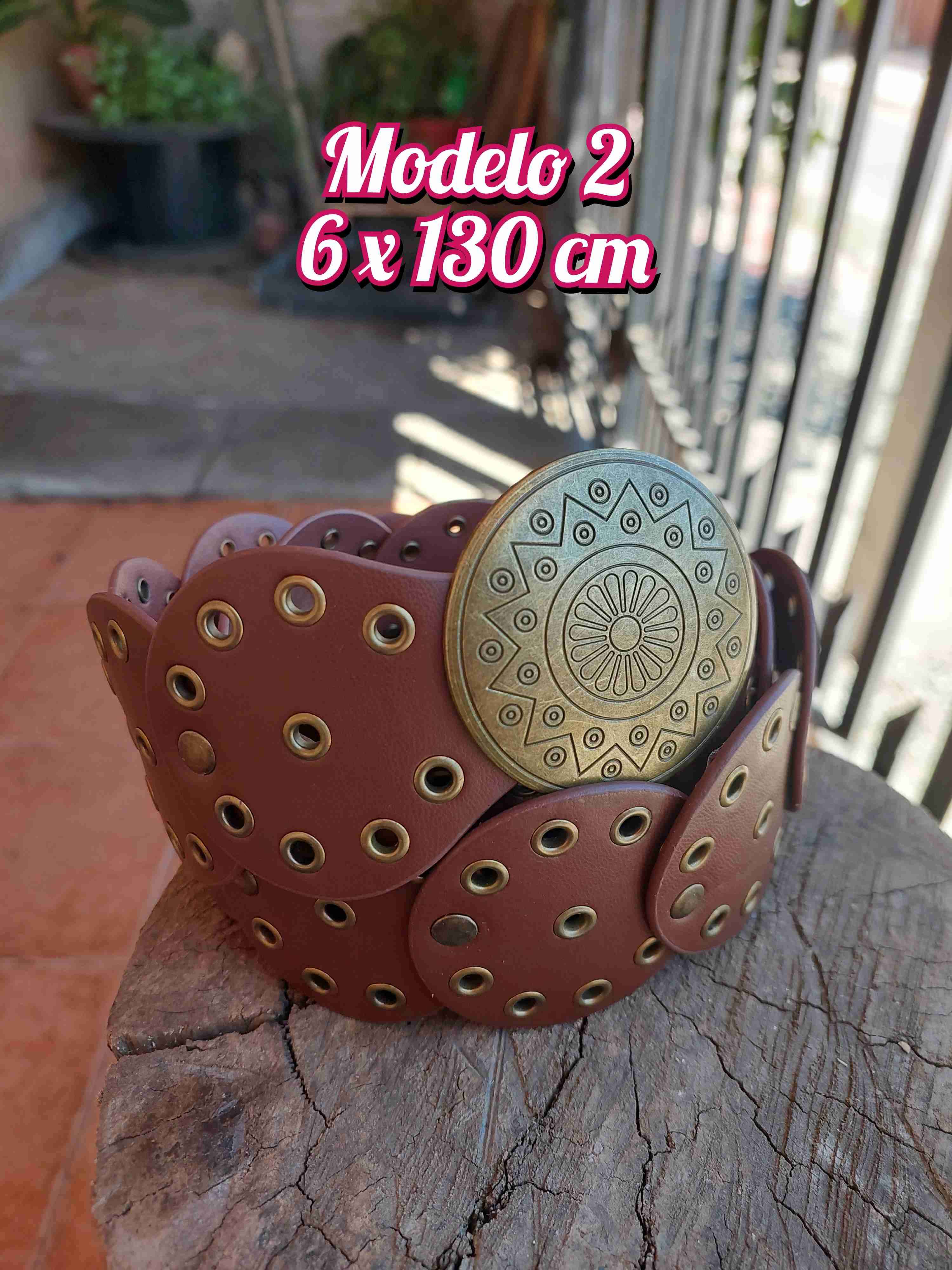 Cinturón con hebilla metálica - 5