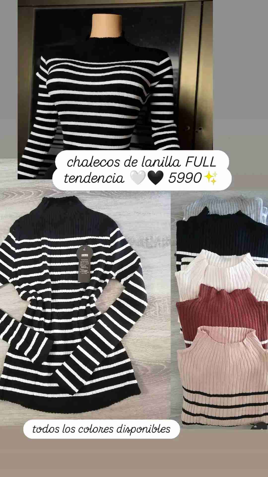 Chaleco de lanilla a rayas - miniatura 1