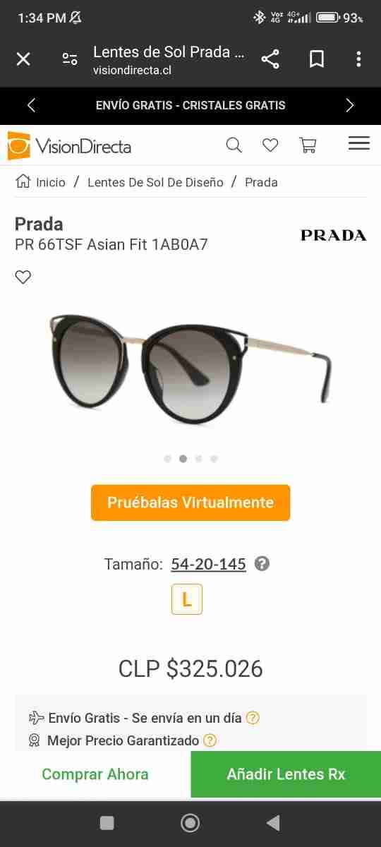 Gafas de sol negras  marca prada originales - miniatura 5