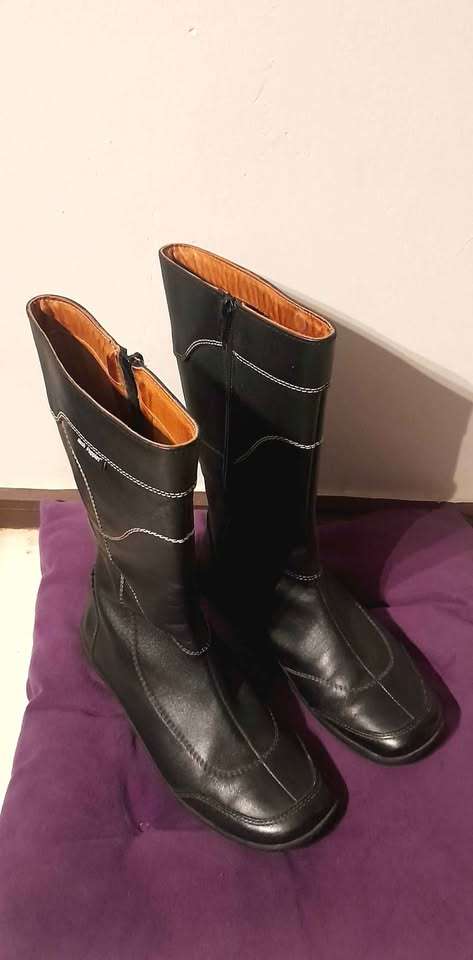 Botas negras de cuero - talla 35 - miniatura 3