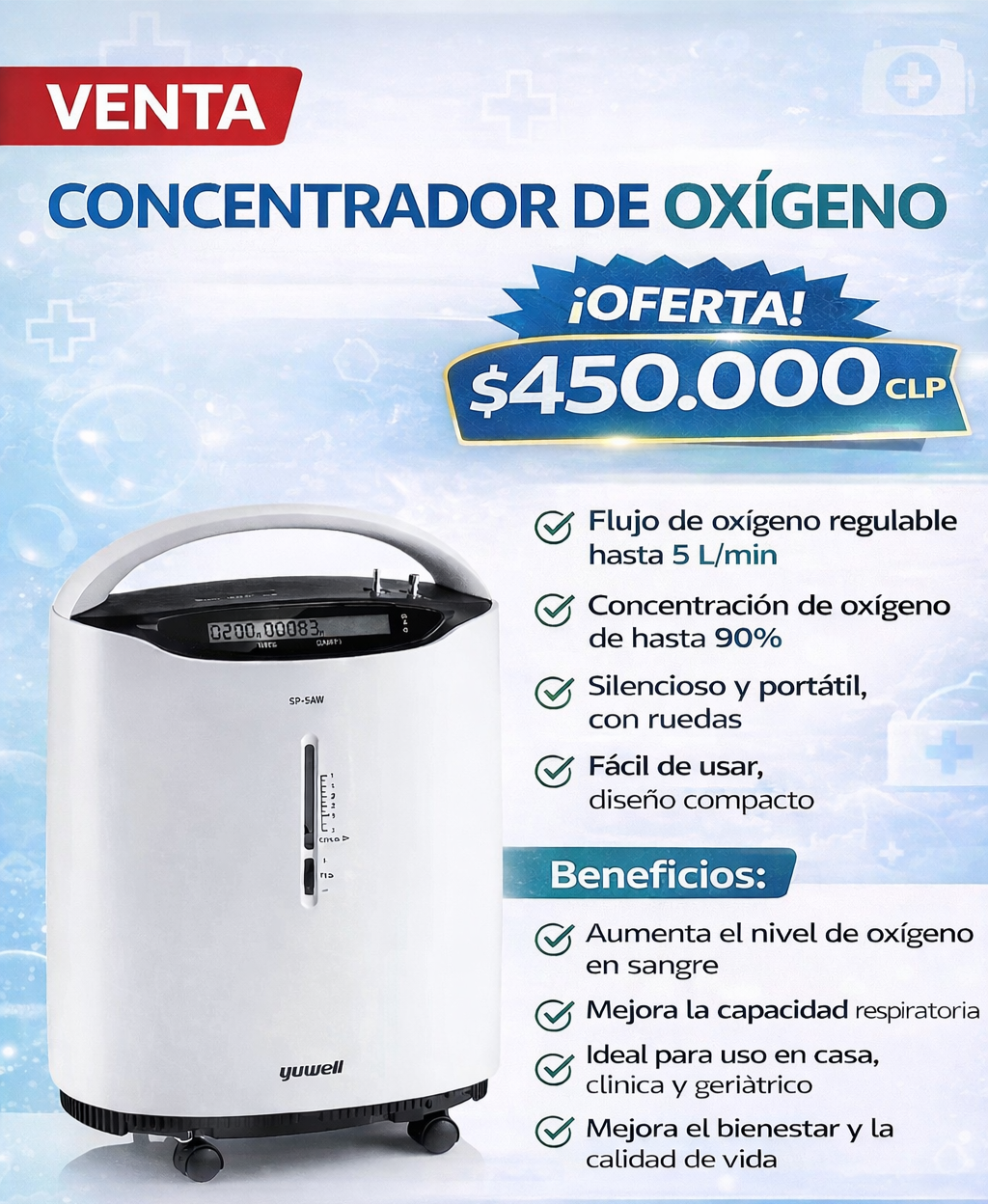 Concentrador de oxígeno portátil