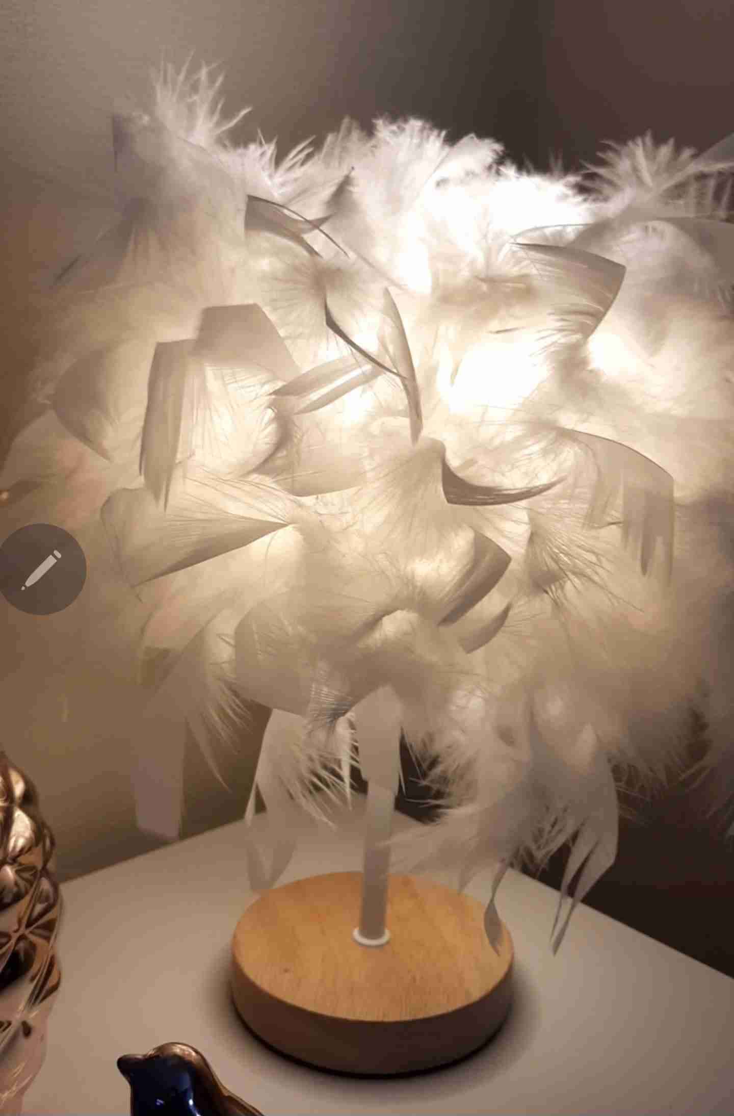 Lámparas Led de mesa con plumas - 2