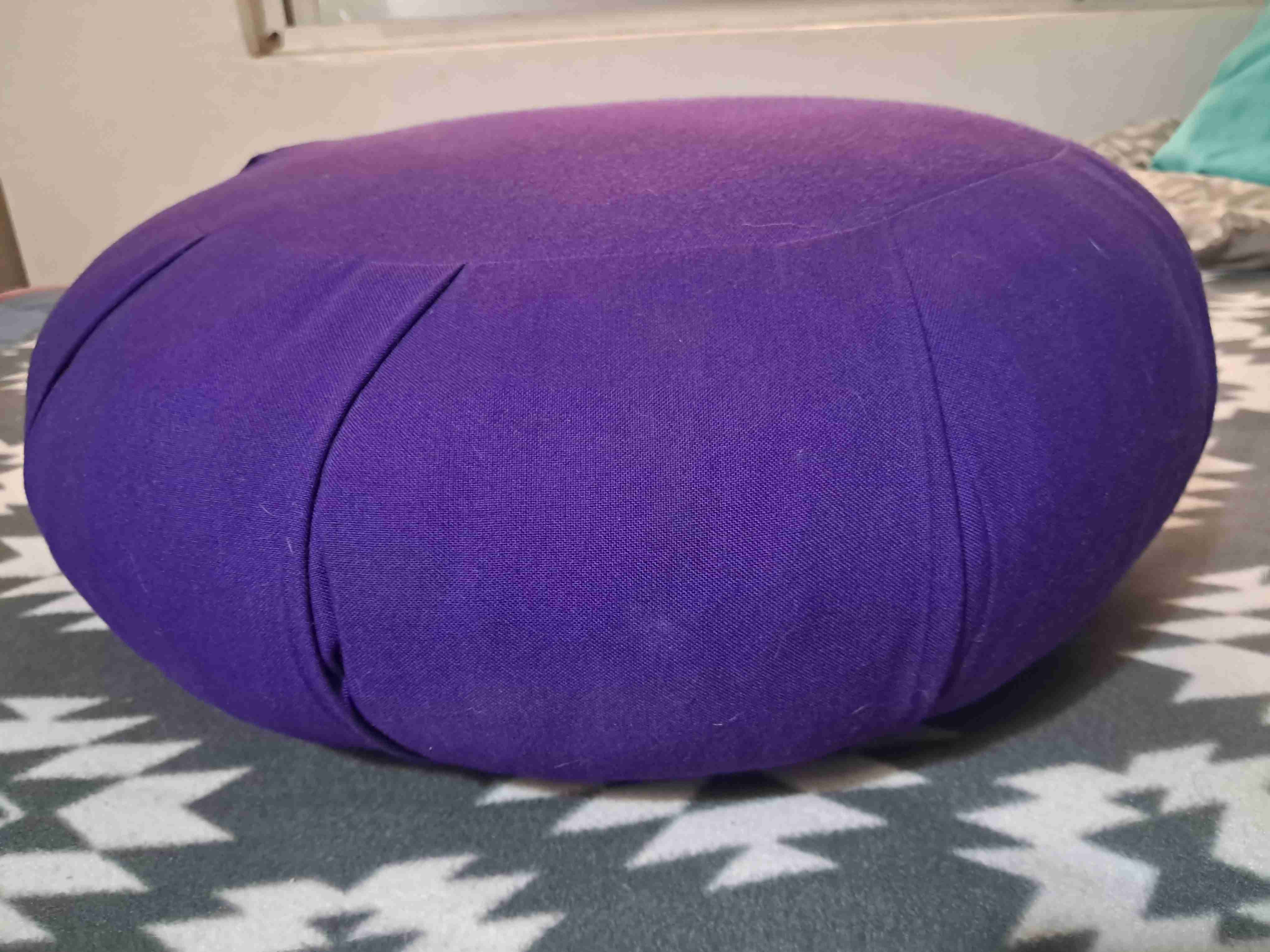 Zafu  de meditación redondo morado - miniatura 1