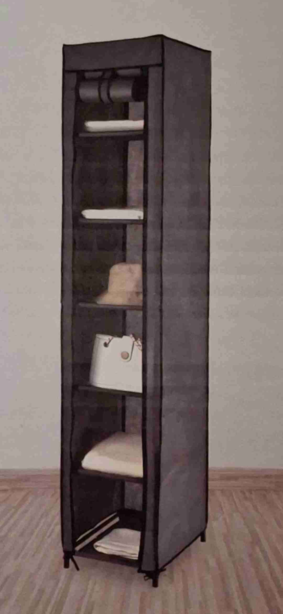 Organizador de tela gris vertical - miniatura 1