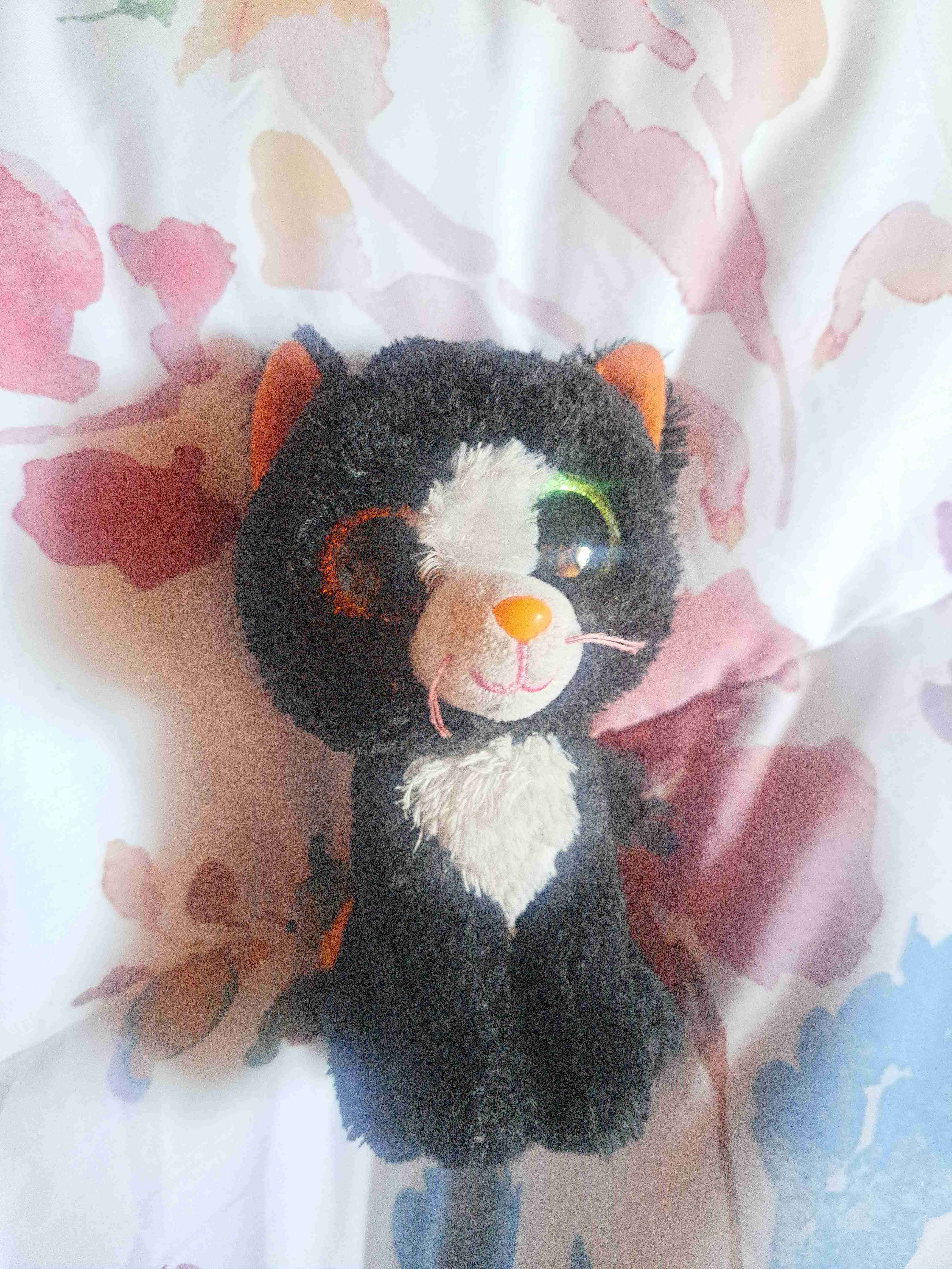 Peluche gato negro y blanco
