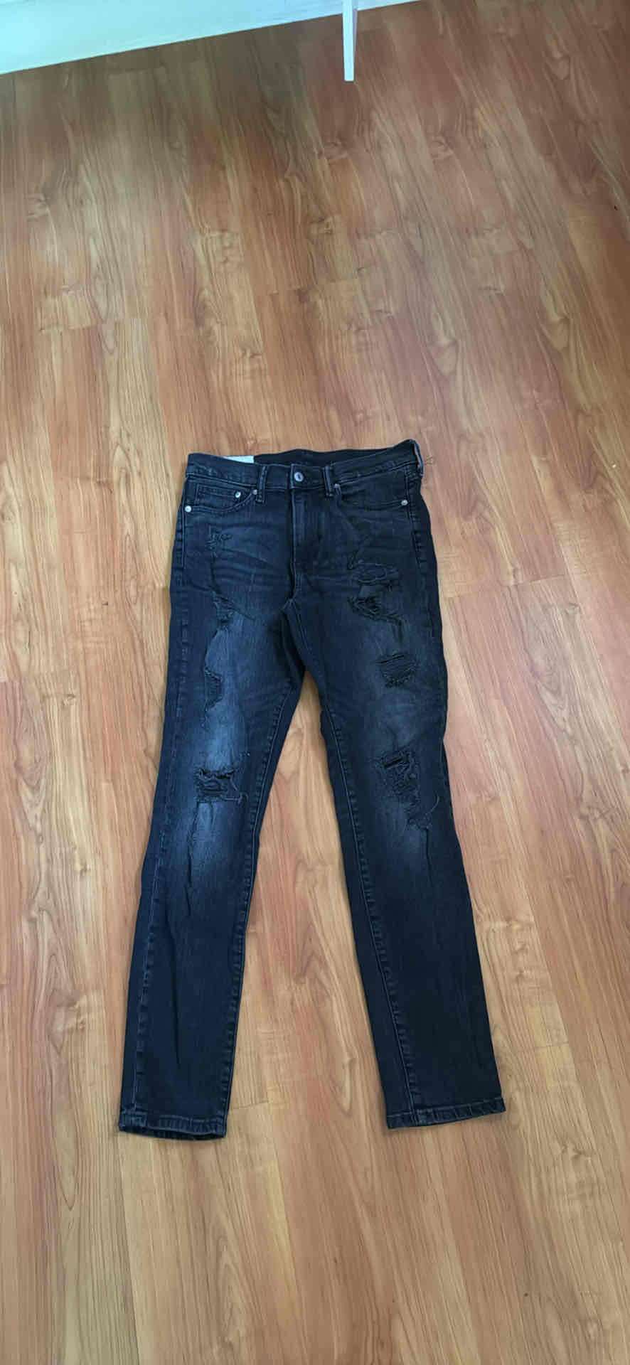 Jeans negros desgastados hombre - miniatura 1