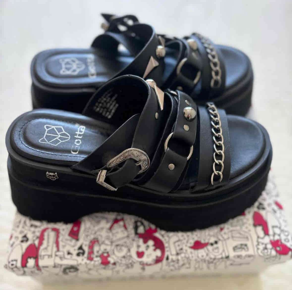 Sandalias negras gotta - miniatura 1