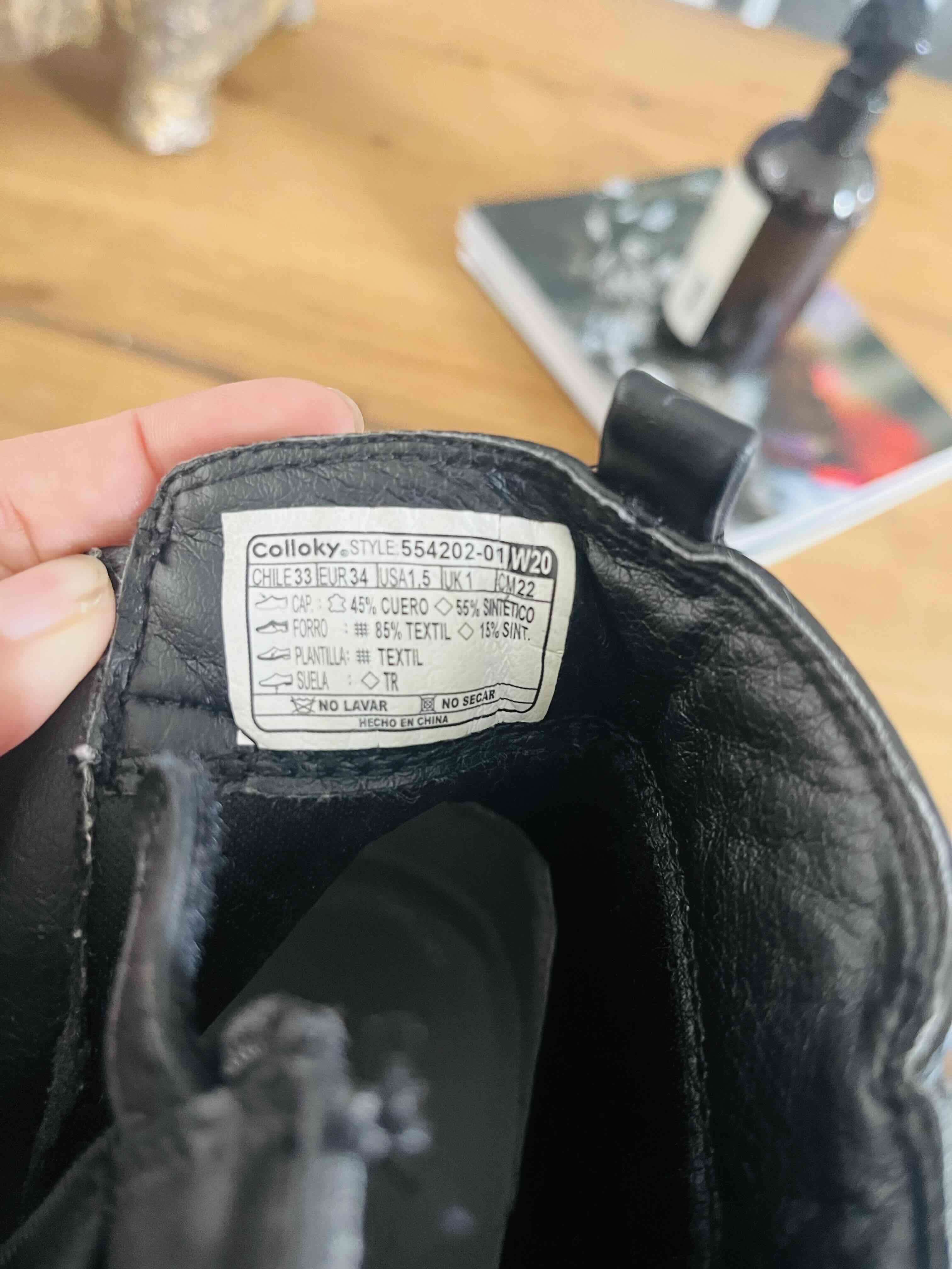 Botines de cuero negros con hebillas - miniatura 3