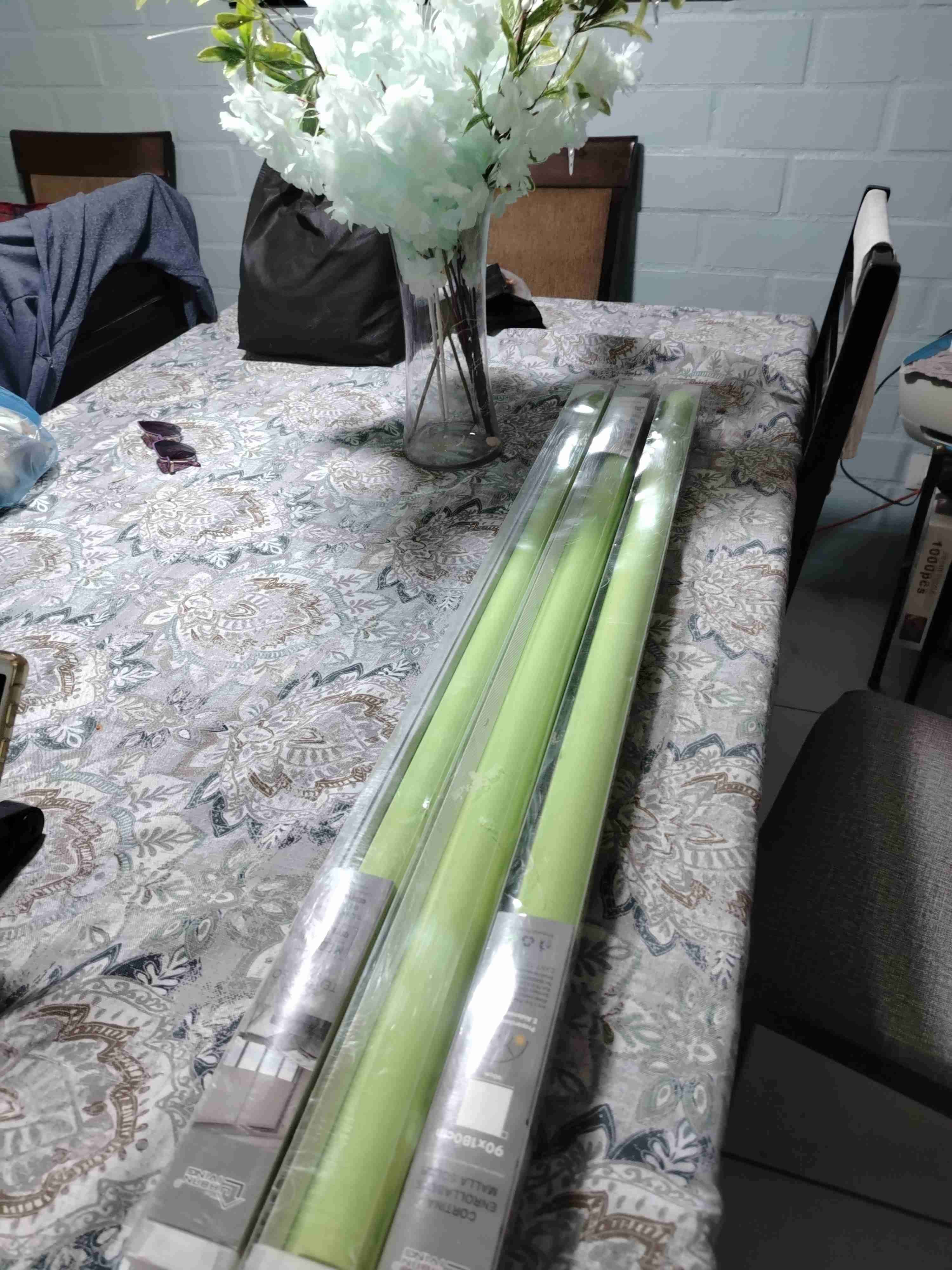 Cortinas enrollables verdes nuevas - miniatura 1