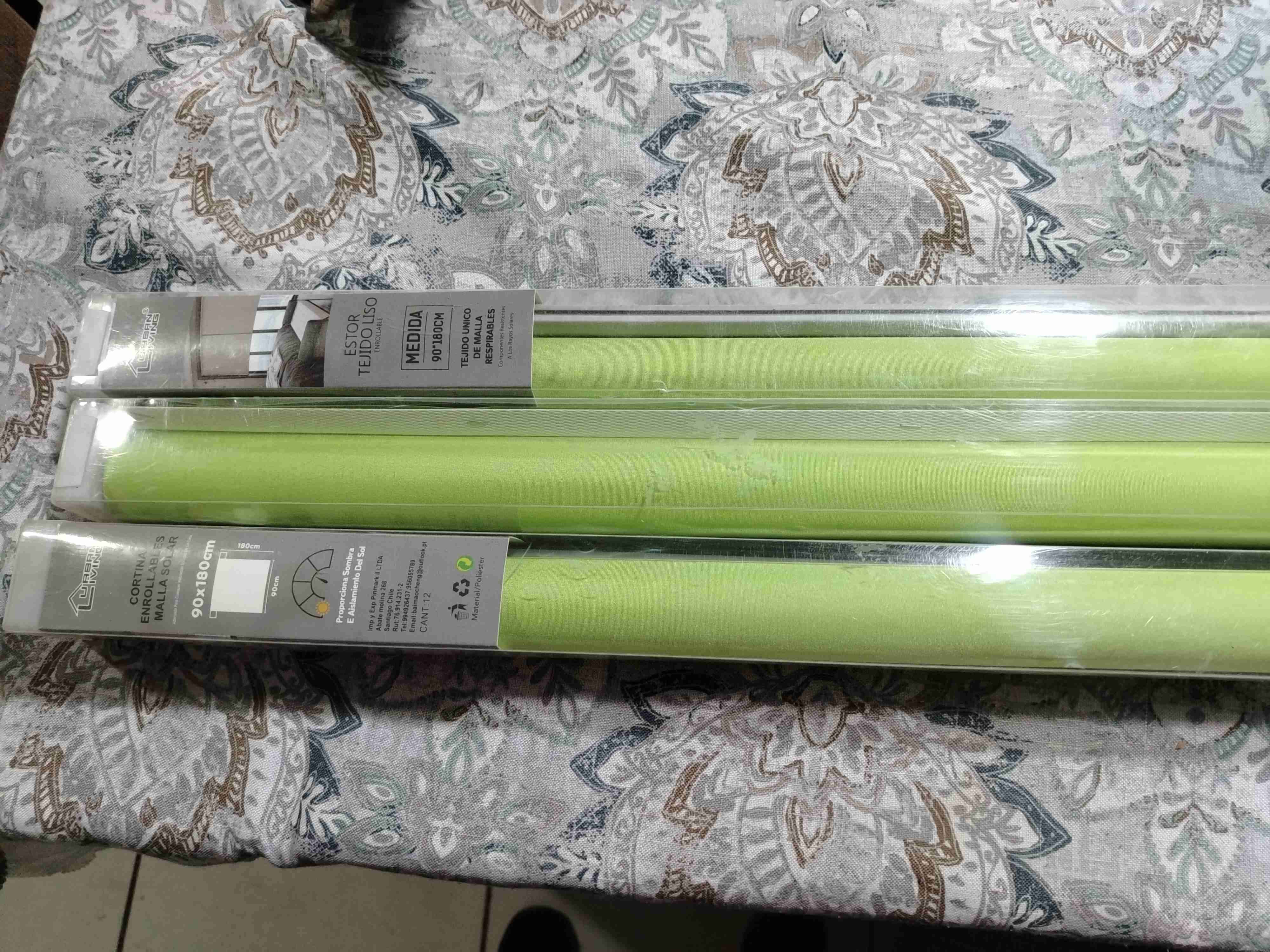 Cortinas enrollables verdes nuevas - miniatura 3