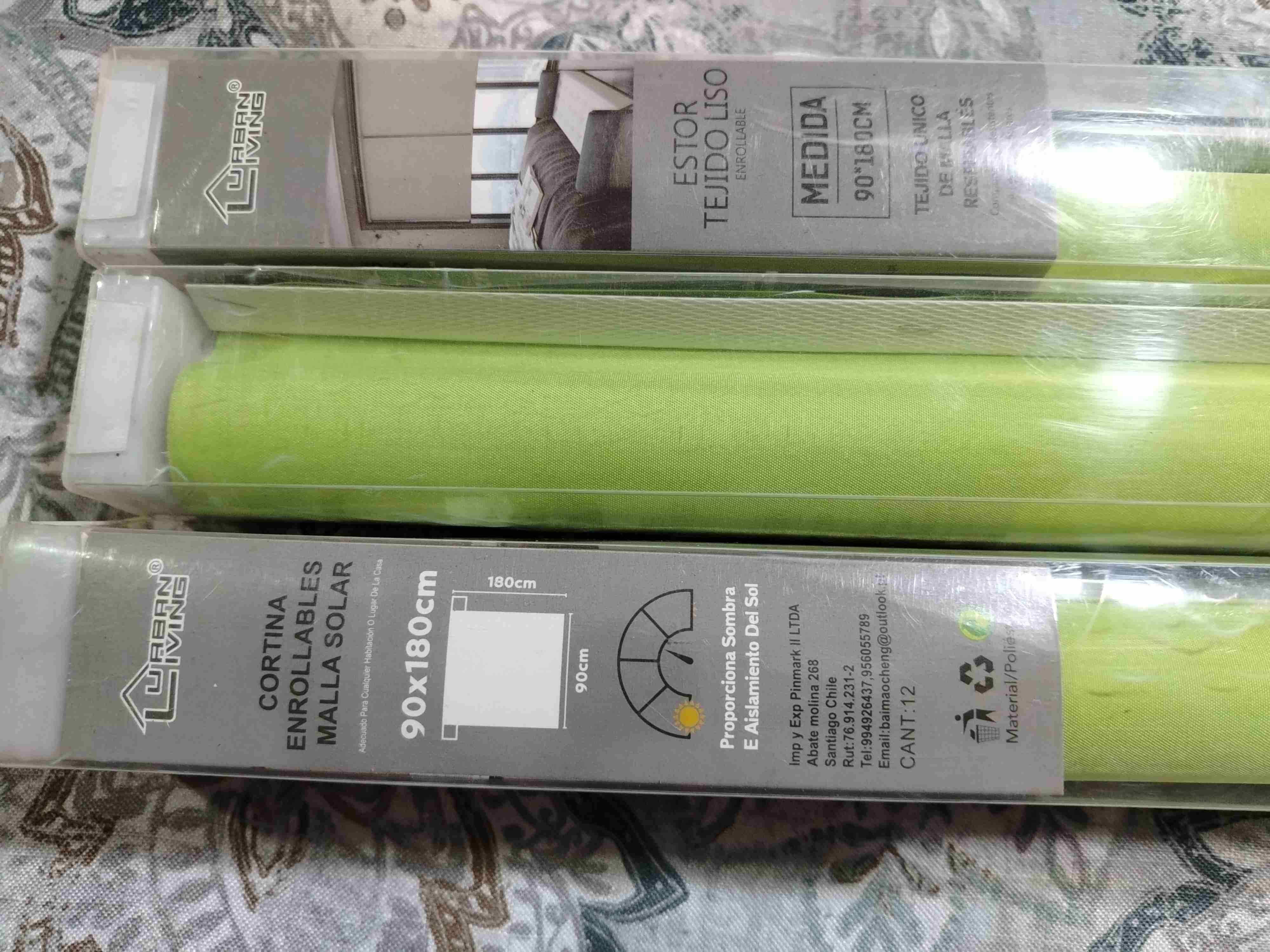 Cortinas enrollables verdes nuevas - miniatura 4