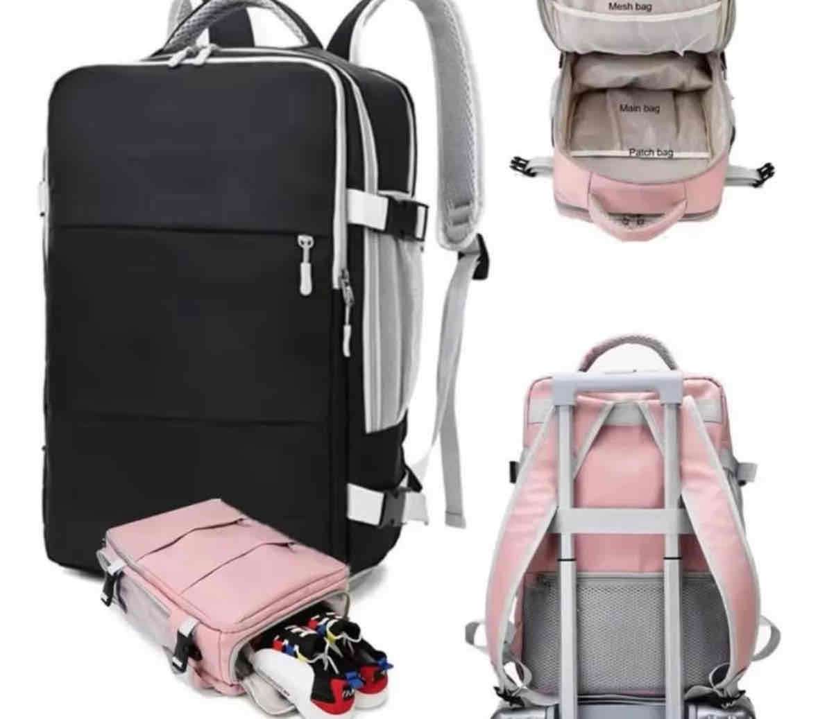 Mochila negra viajera - miniatura 3