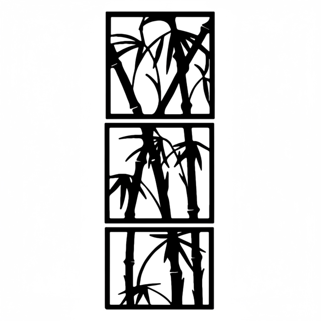 Cuadro decorativo de bambú - miniatura 1