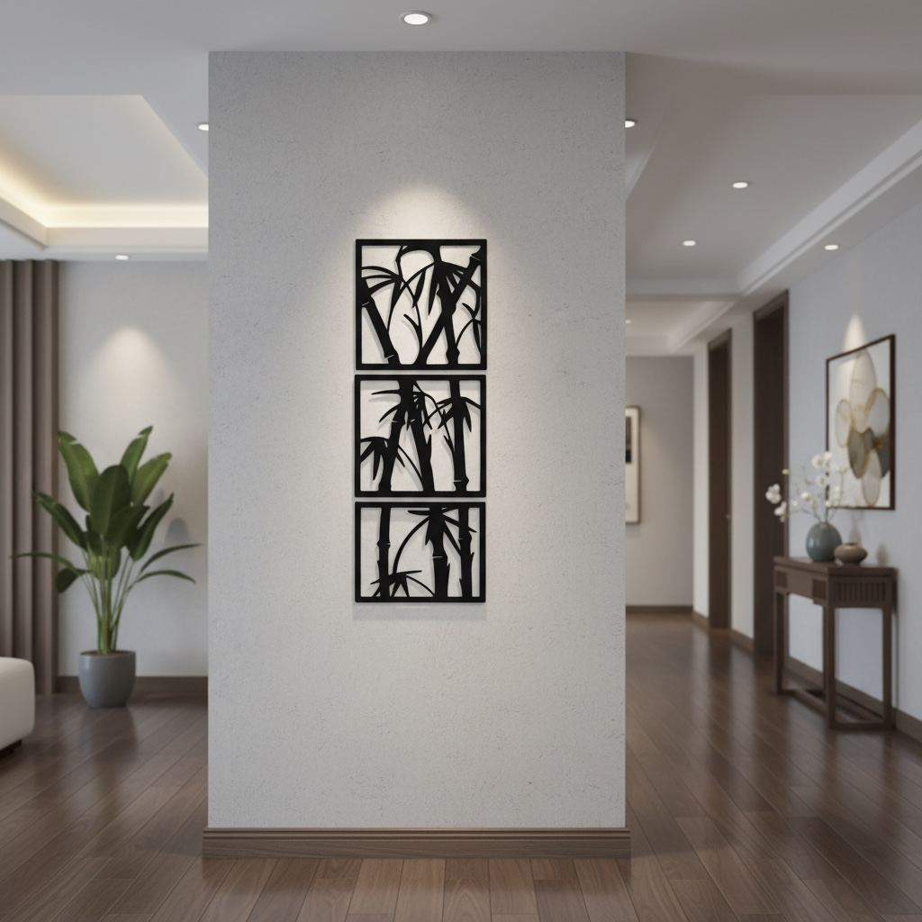 Cuadro decorativo de bambú - miniatura 4