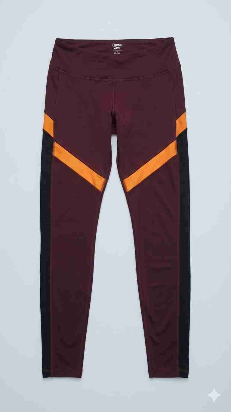 Calzas deportivas burdeo.