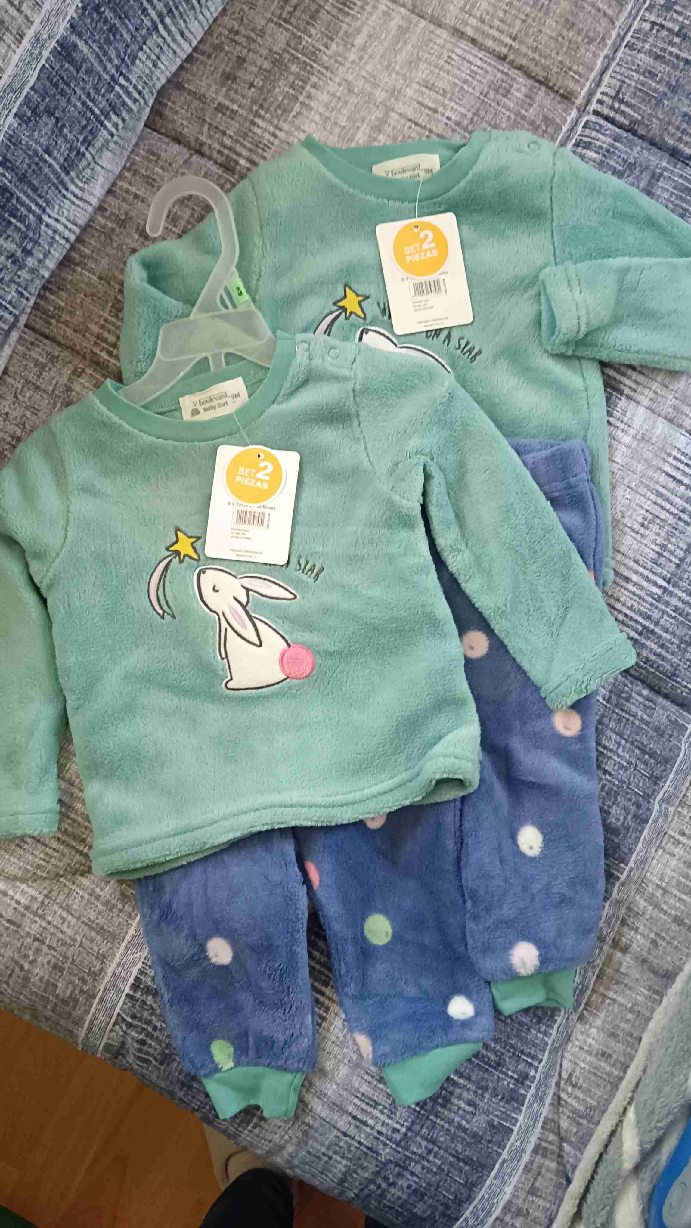 Conjunto polar conejo verde y azul - miniatura 1